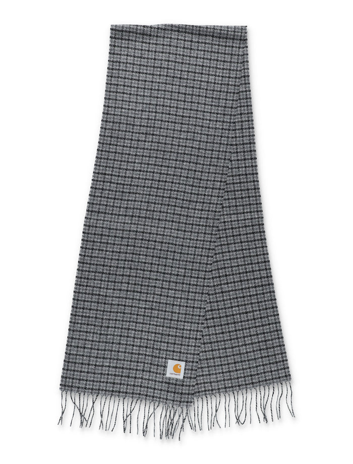 Carhartt WIP Lowis checked scarf Grey Heather Wool