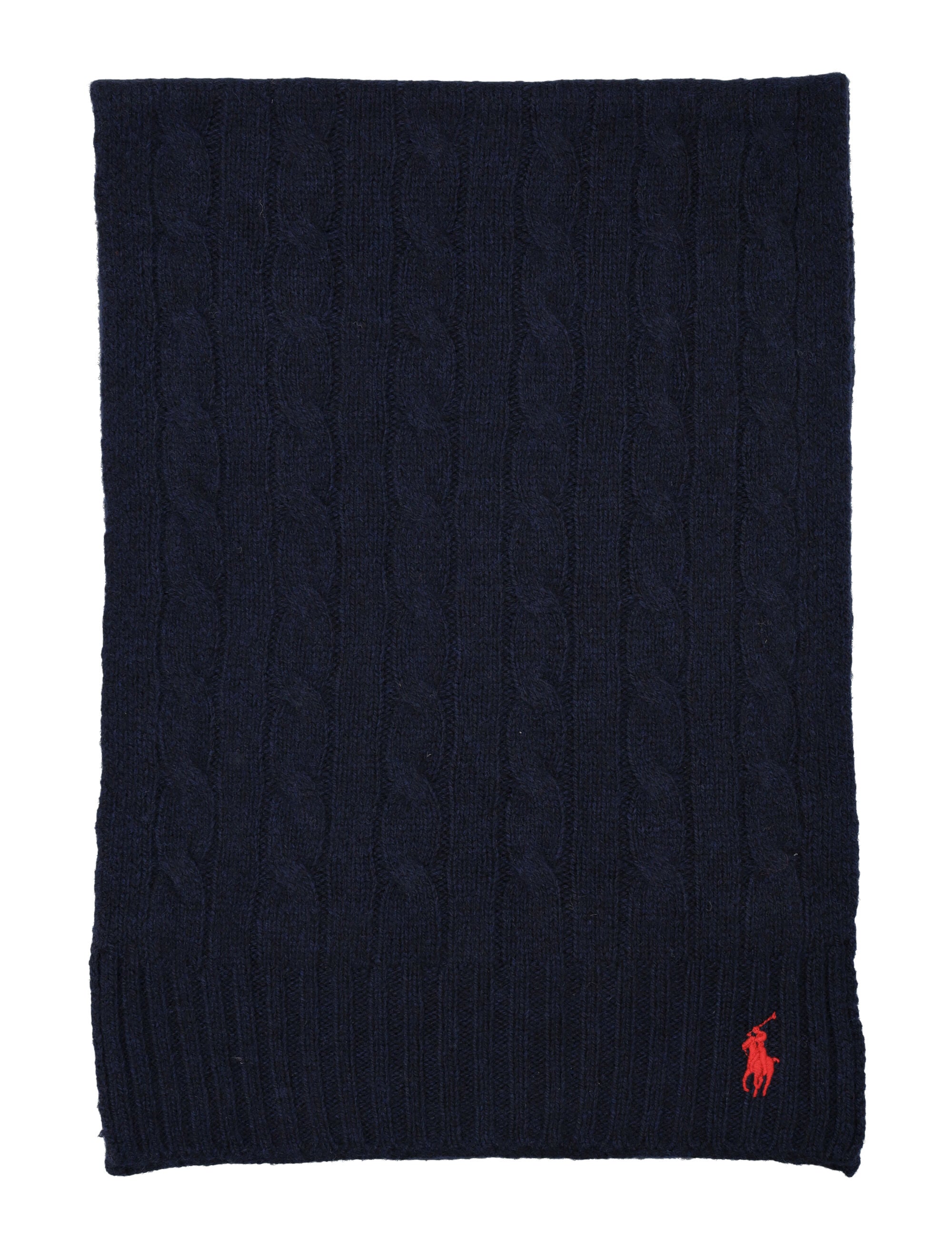 Polo Ralph Lauren Cable Wool-Cashmere Scarf Hunter Navy