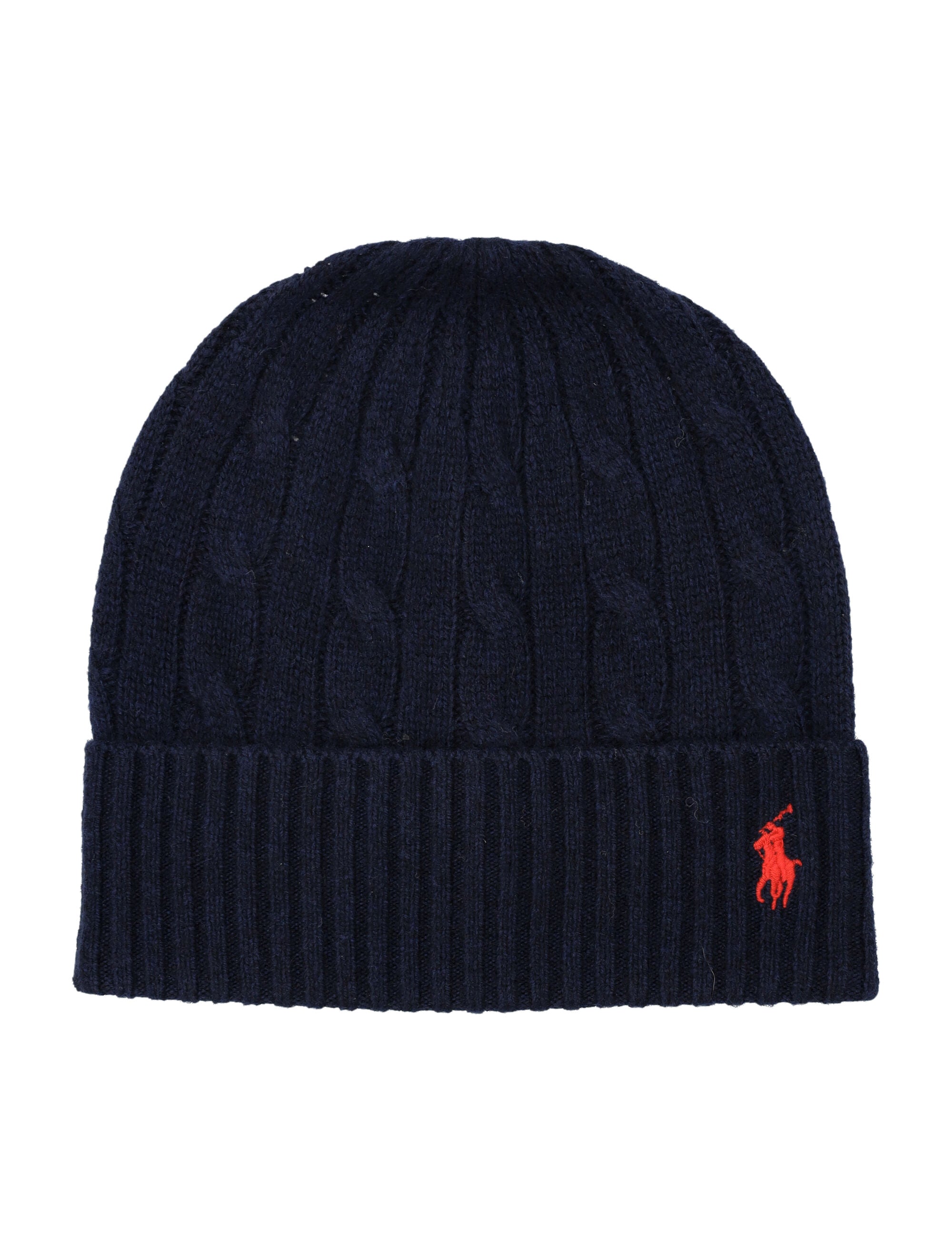 Polo Ralph Lauren Cable Wool-Cashmere Beanie Hunter Navy Hat