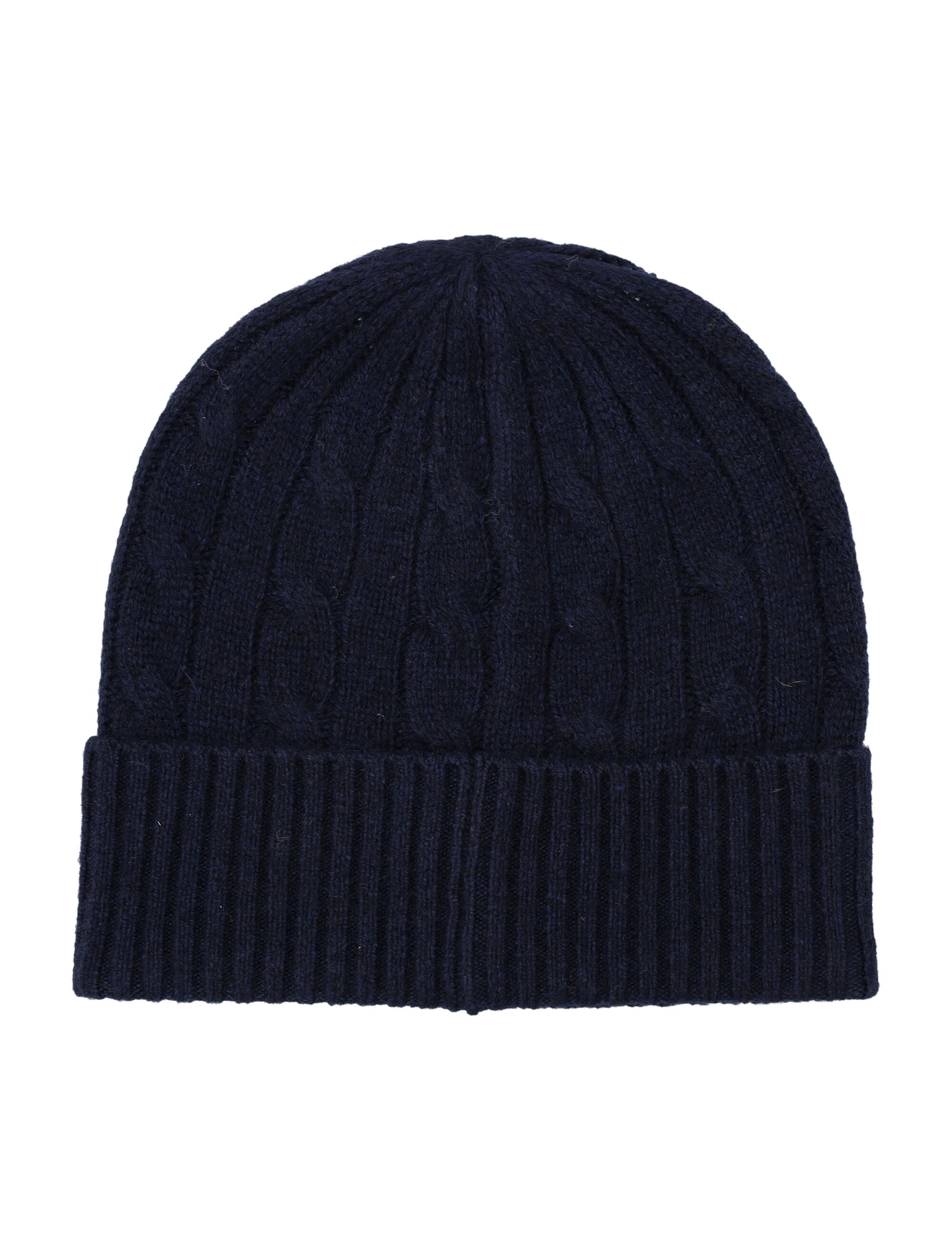 Polo Ralph Lauren Cable Wool-Cashmere Beanie Hunter Navy Hat