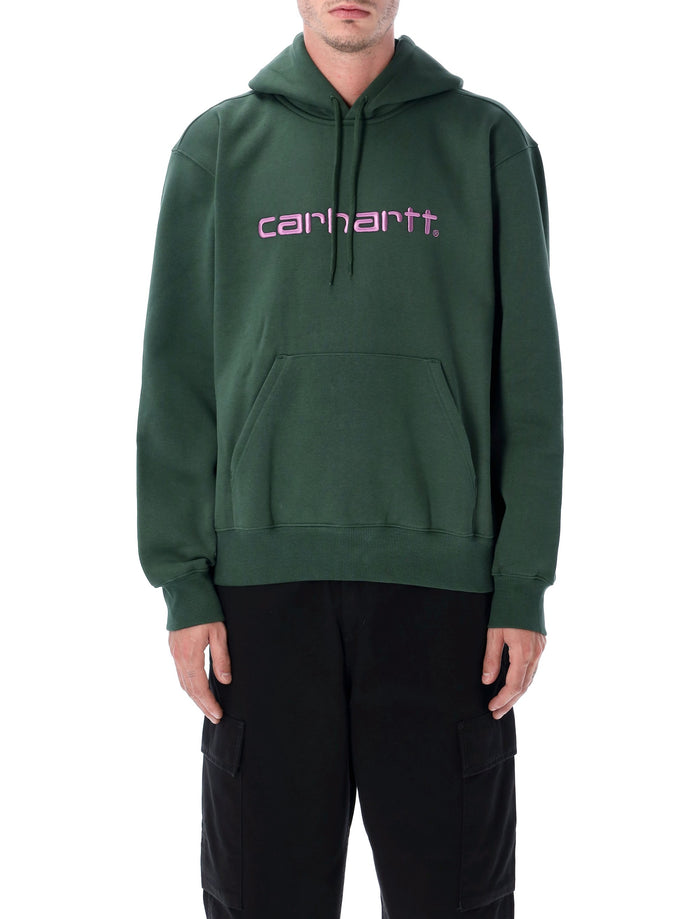 Carhartt WIP hooded sweatshirt with embroidered logo Sycamore Tree Cotton