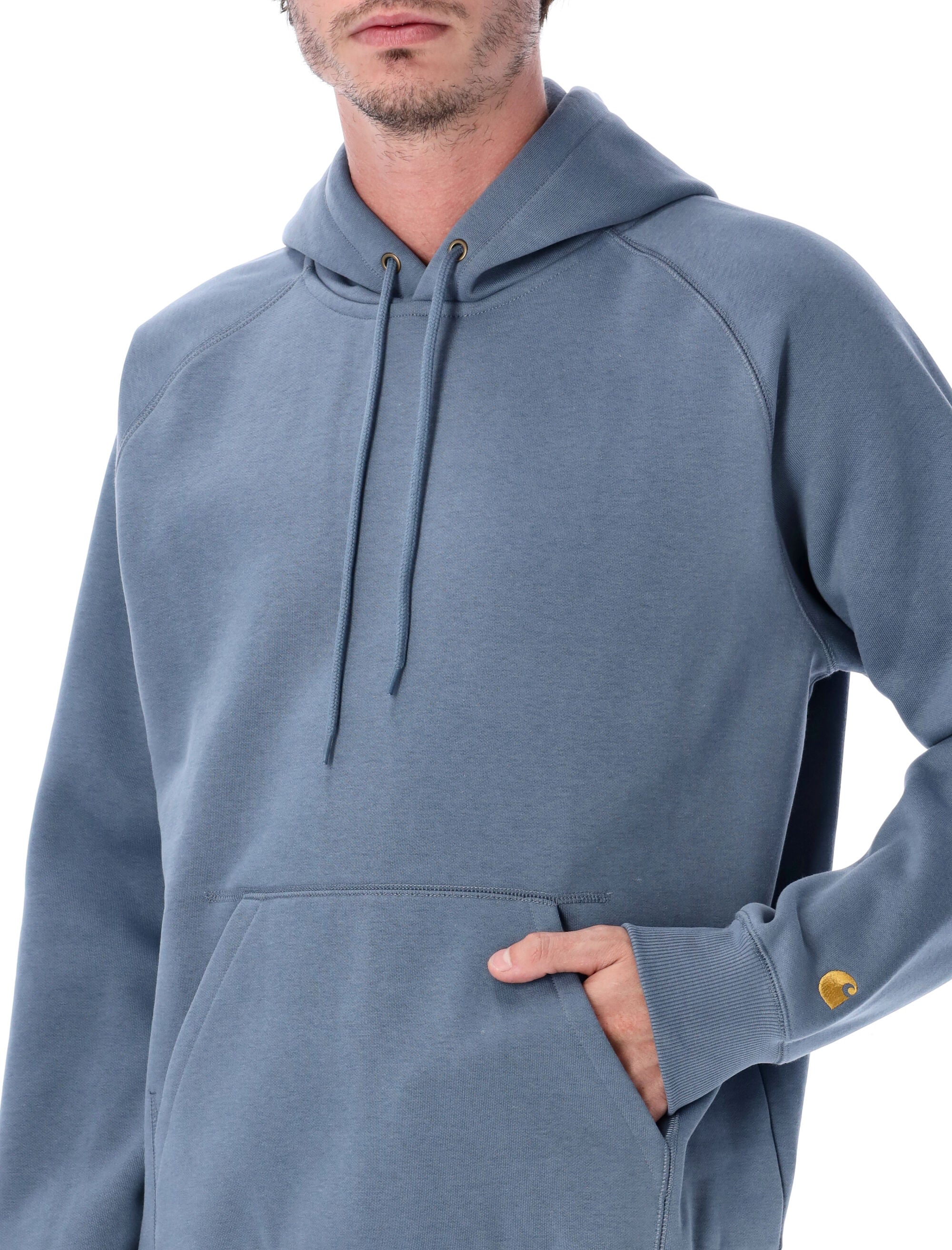 Carhartt WIP Chase hoodie with embroidered logo Angelite Cotton Sweatshirt