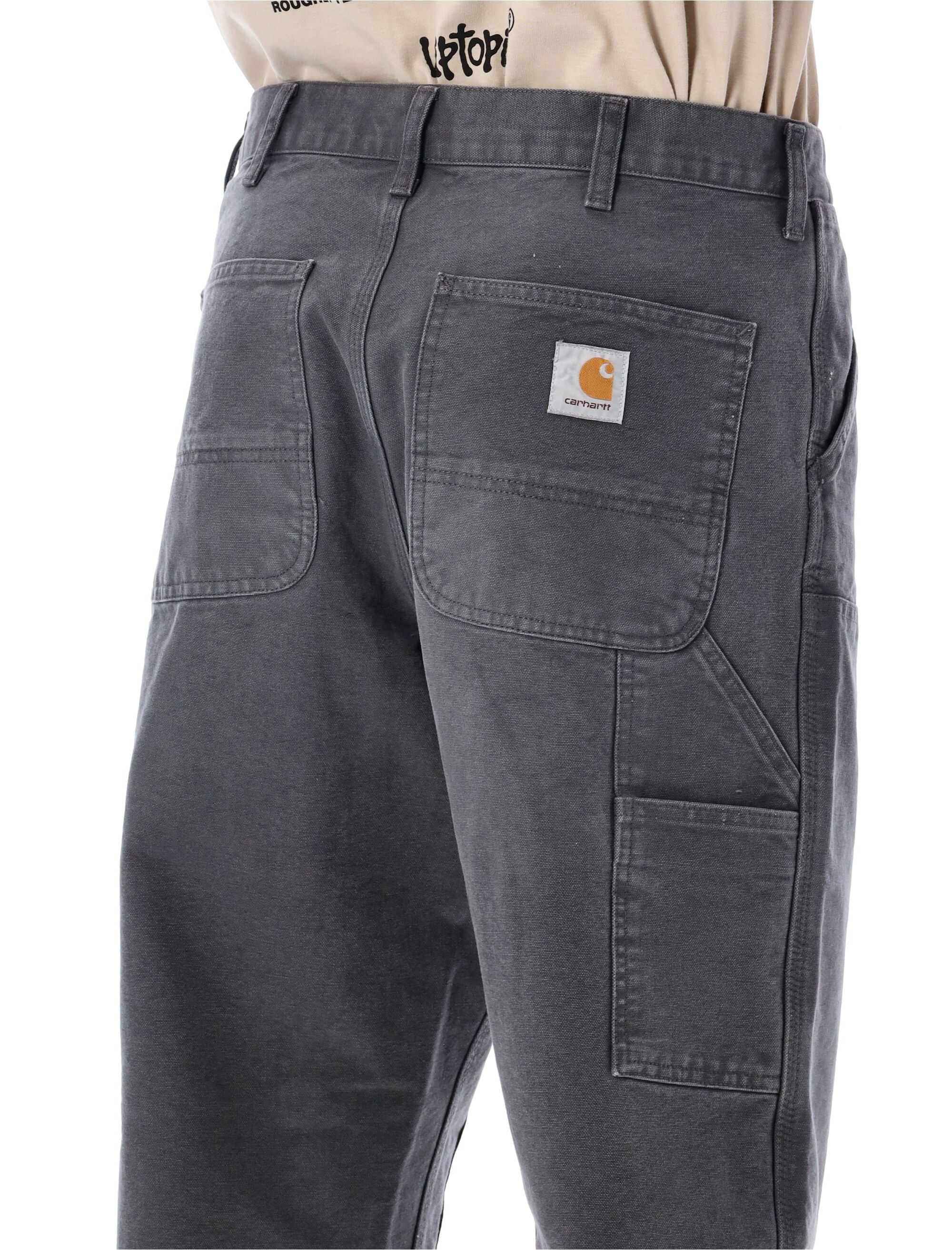 Carhartt WIP Double Knee Pants in Dearborn canvas Graphite Jean