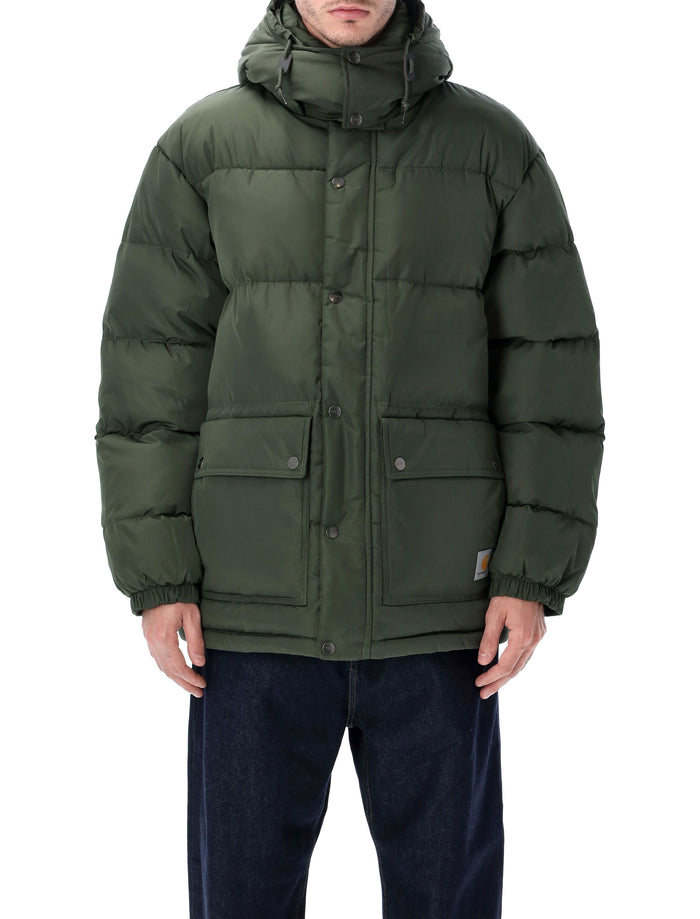 Carhartt WIP Brent technical jacket with removable hood Olive Recycled Polyester Filling