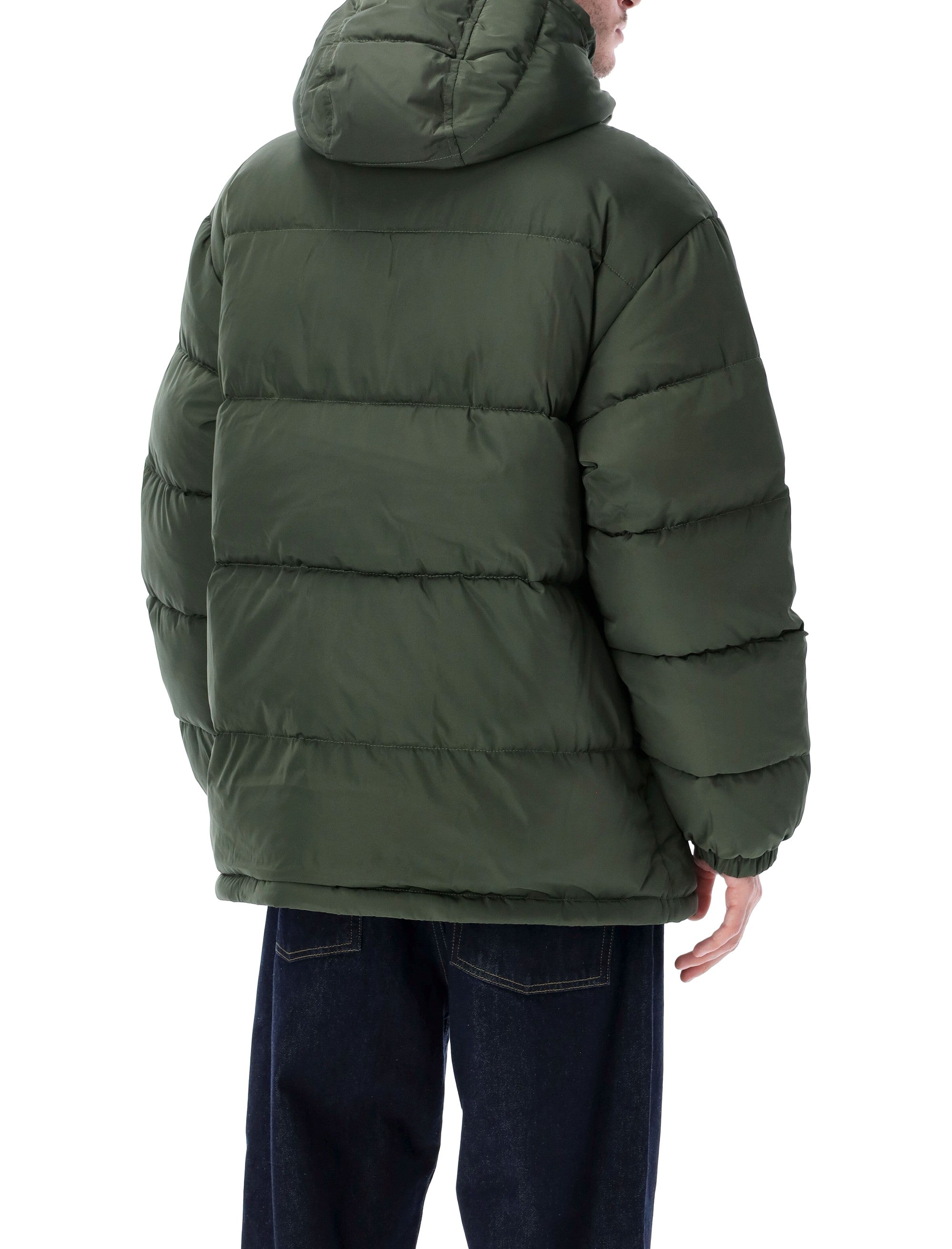 Carhartt WIP Brent technical jacket with removable hood Olive Recycled Polyester Filling