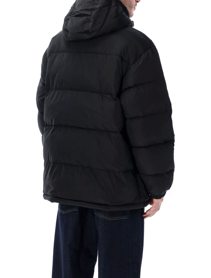 Carhartt Wip Brent Technical Jacket With Removable Hood Black Recycled Polyester Filling