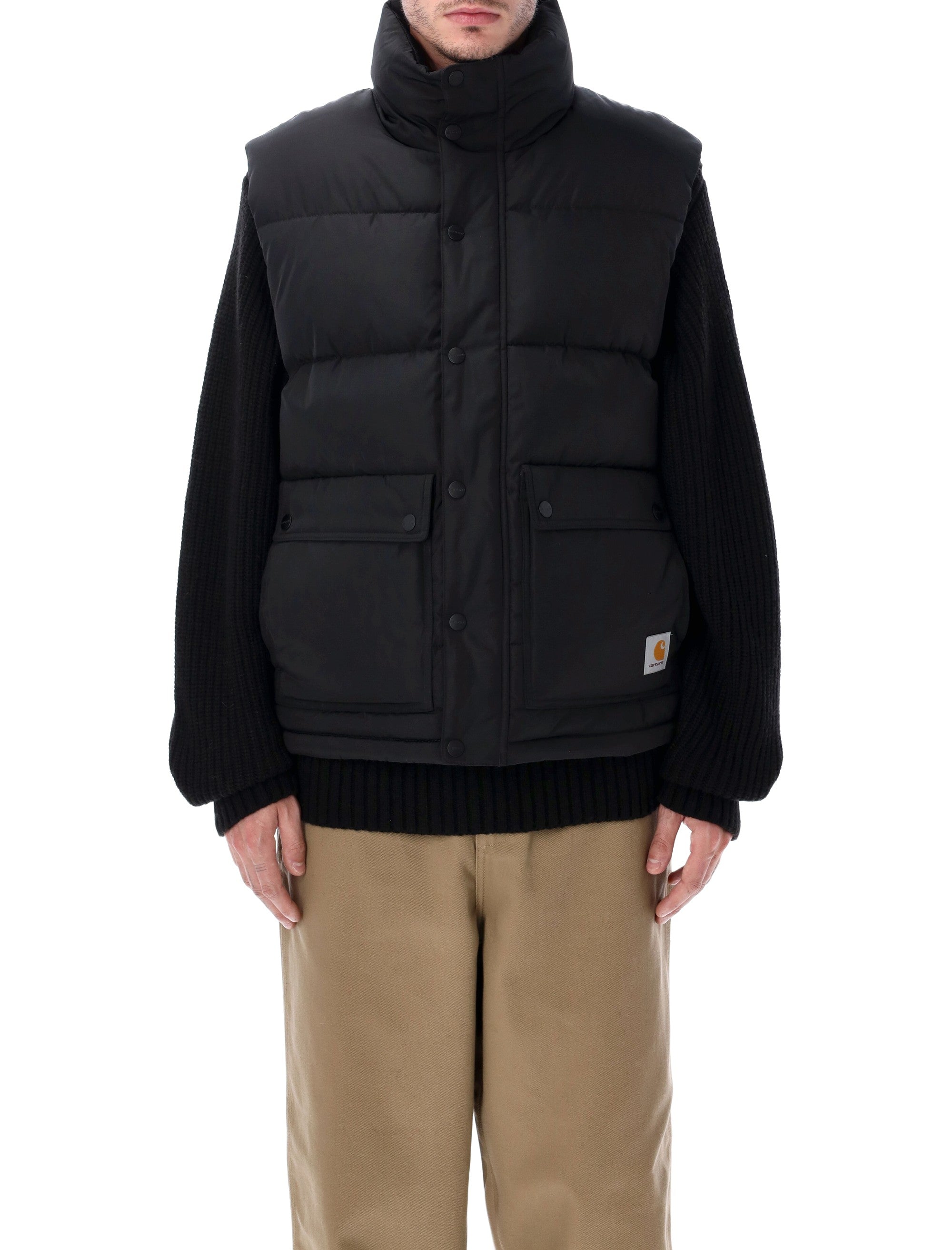 Carhartt WIP Brent padded vest Black Recycled Nylon Lining