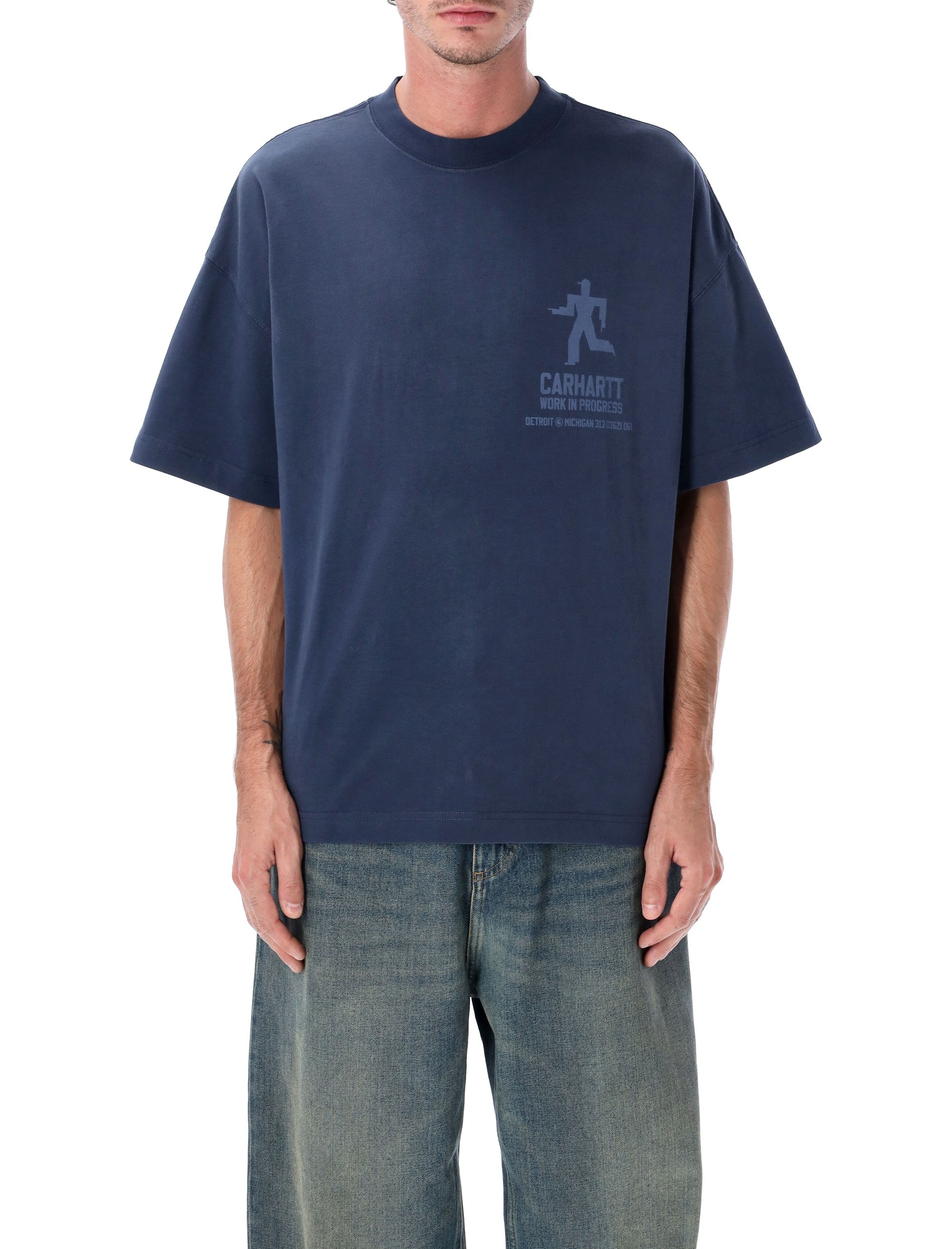 Carhartt WIP Distance organic cotton T-shirt with graphic prints Jupiter
