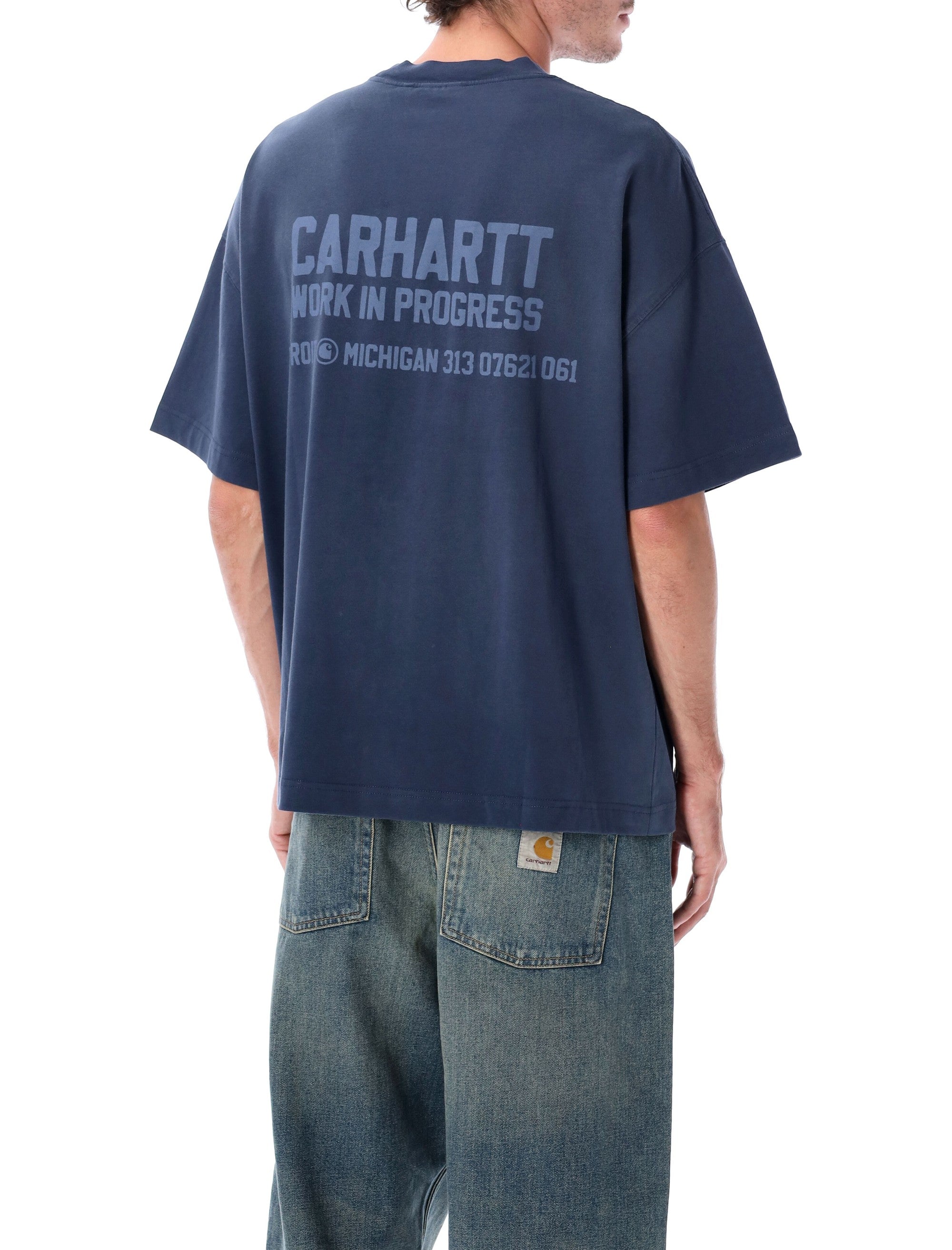 Carhartt WIP Distance organic cotton T-shirt with graphic prints Jupiter