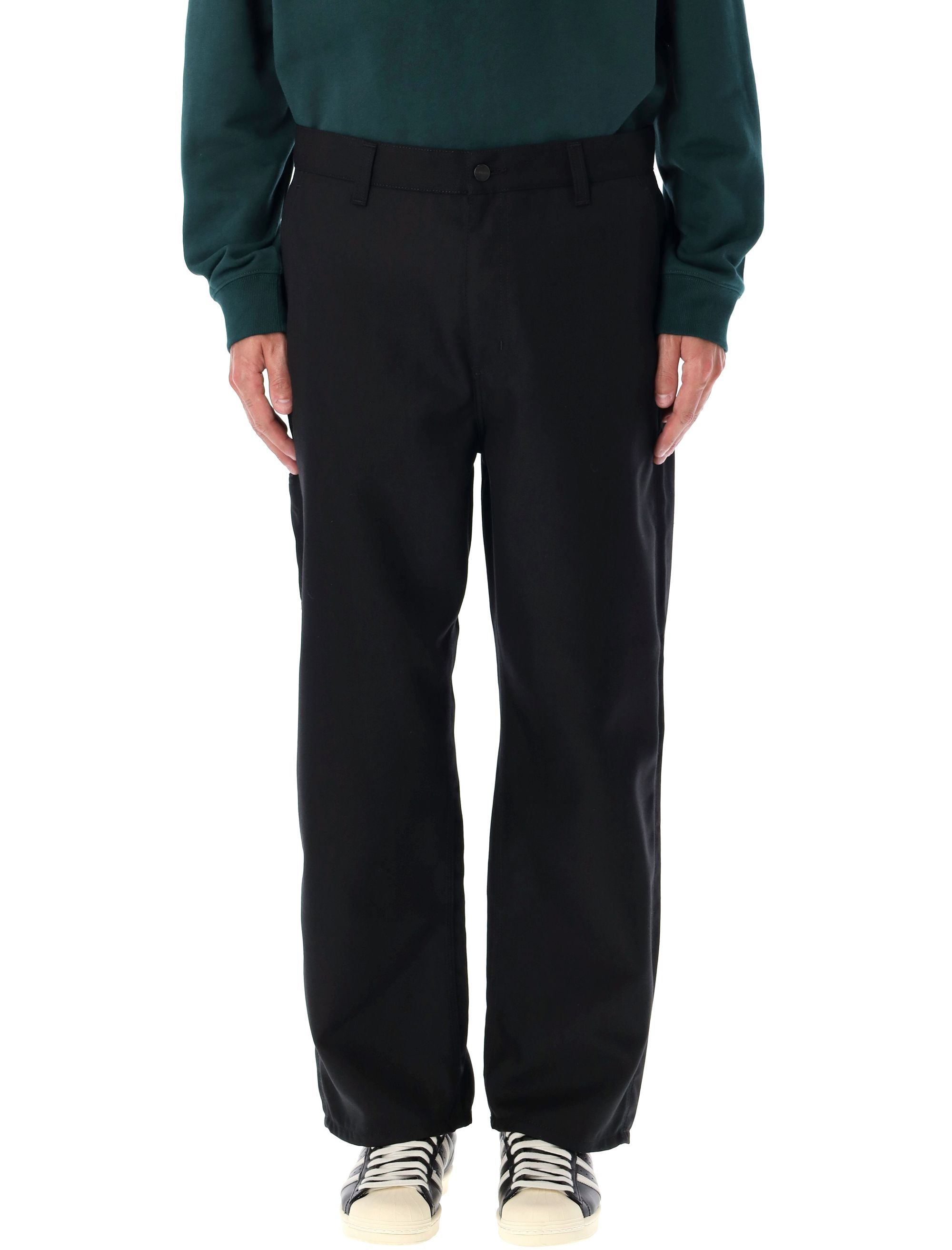 Ray Single Knee Wool-Blend Pants Black Polyester