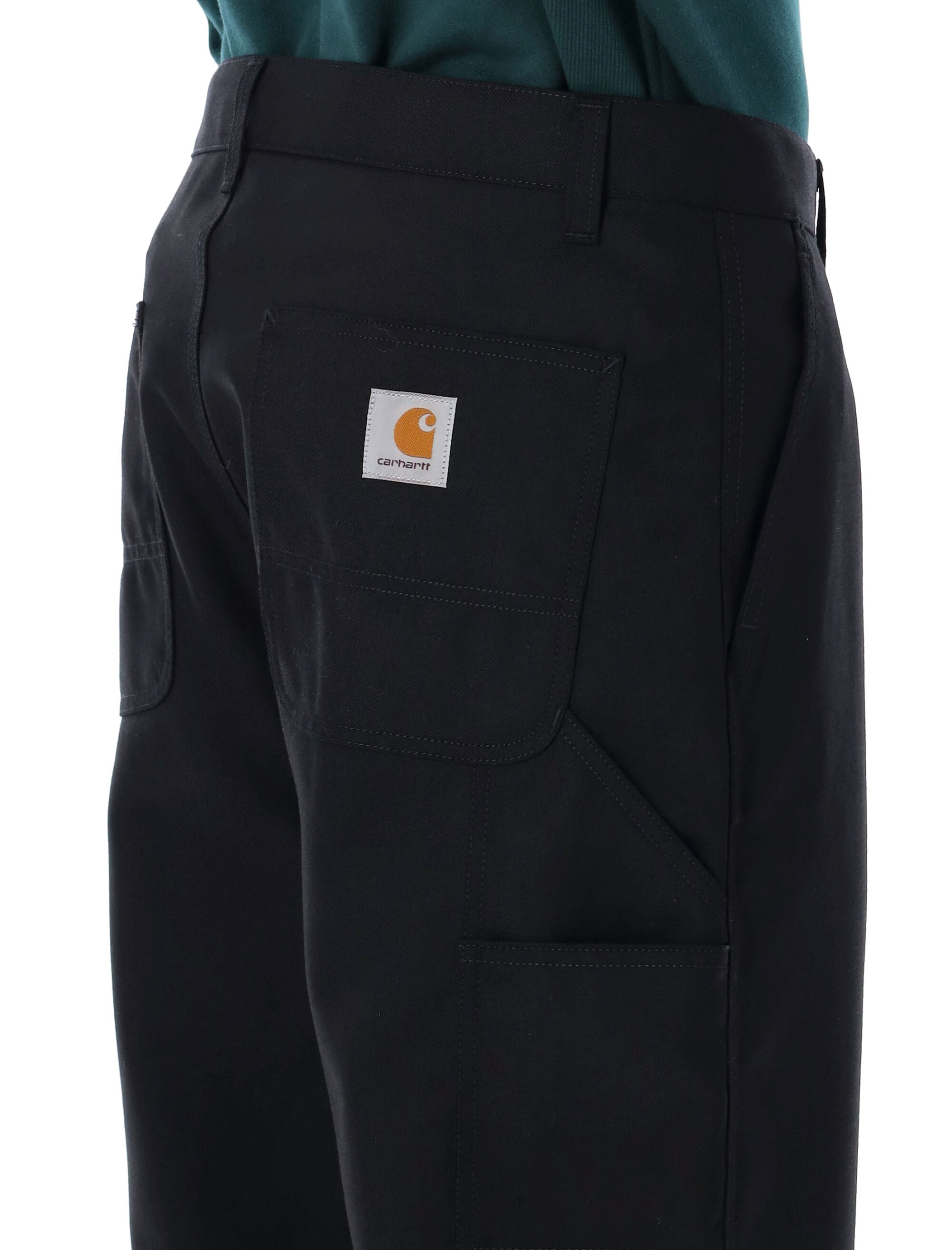 Ray Single Knee Wool-Blend Pants Black Polyester