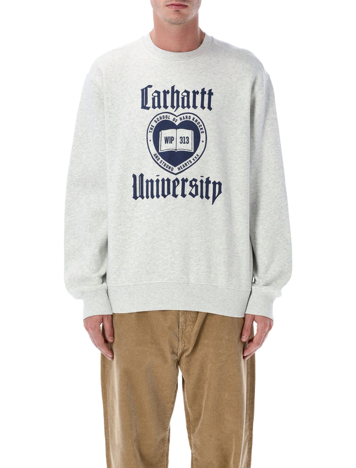 Carhartt WIP Schooling graphic sweatshirt Ash Heather Cotton