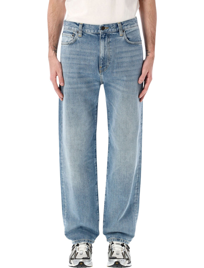 Carhartt Wip Aaron Denim Pant Blue Burst Washed Cotton Jean