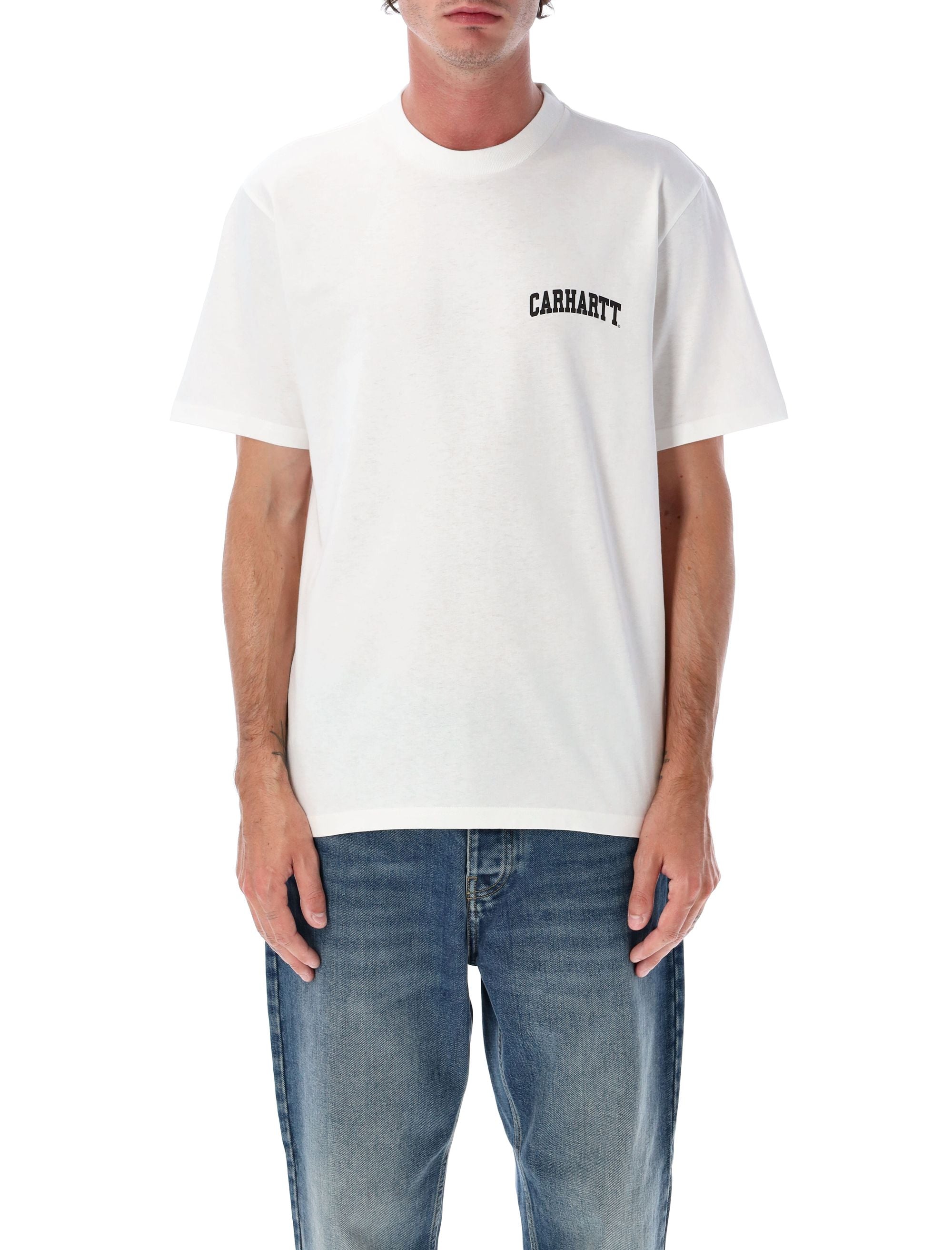 University Script t-shirt White Organic Cotton