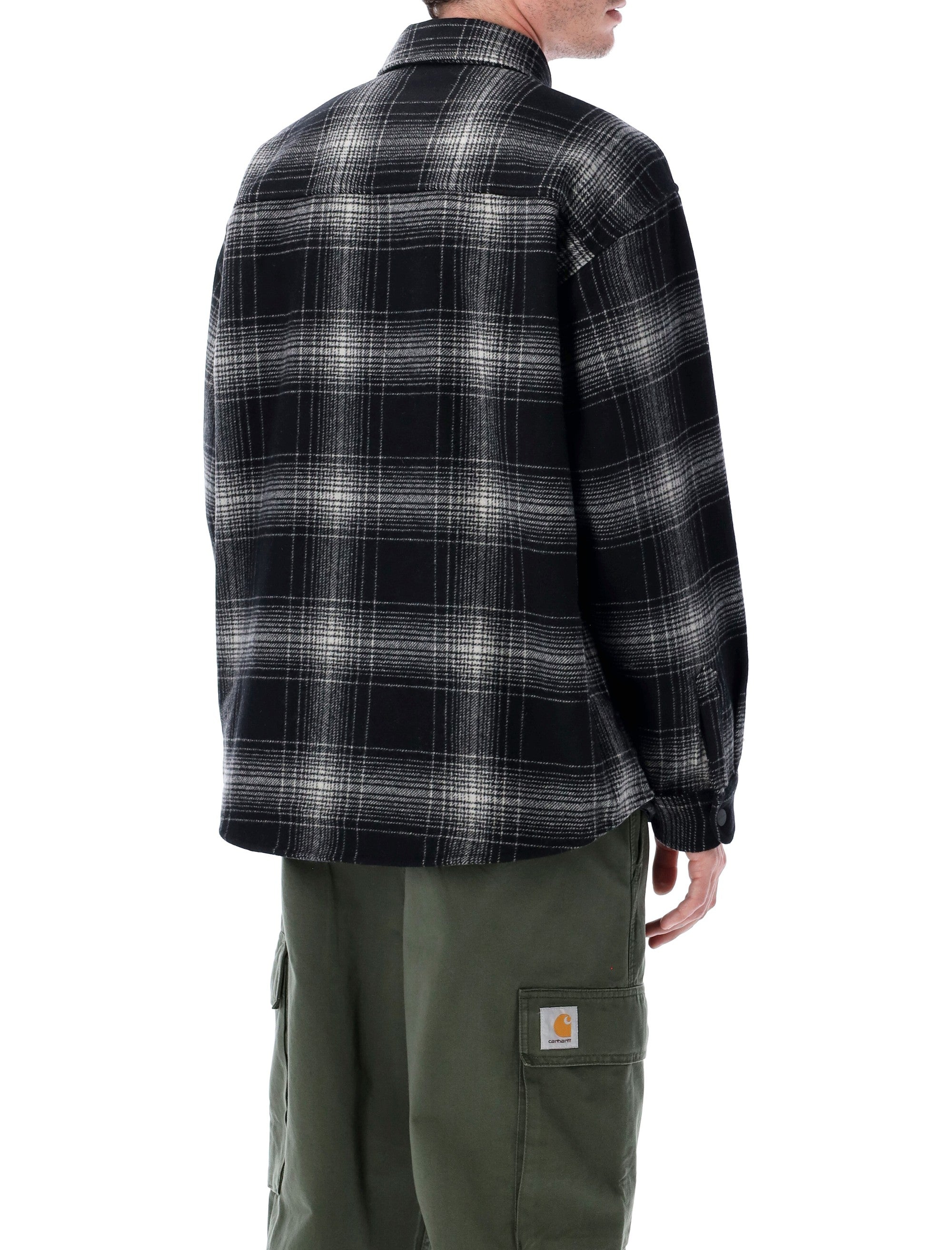 Carhartt WIP Brennan checked wool shirt jacket Black Wax