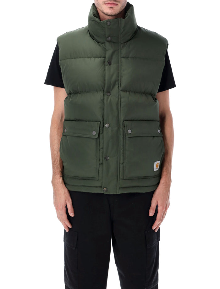 Carhartt Wip Brent Padded Vest Olive Recycled Nylon Lining