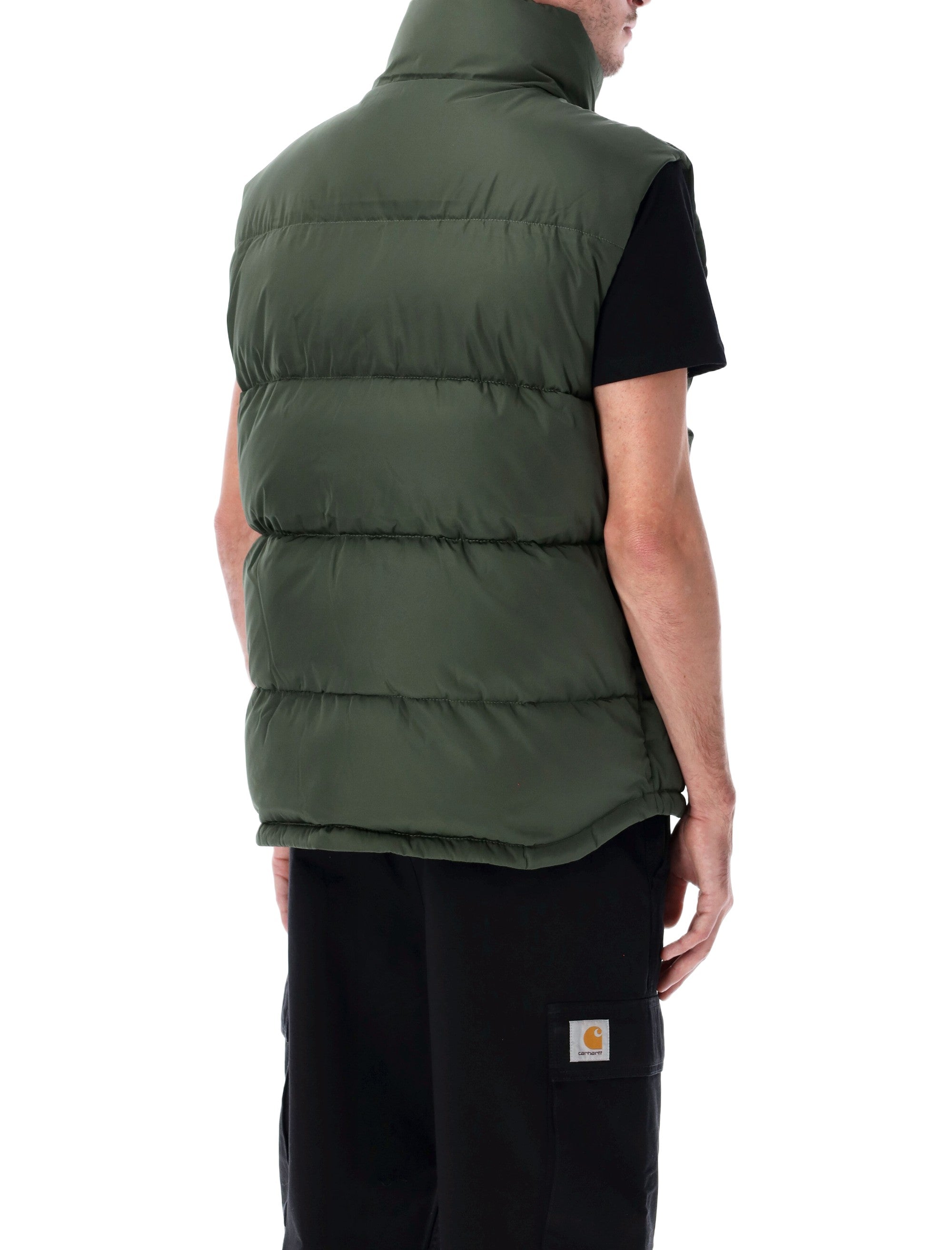 Carhartt Wip Brent Padded Vest Olive Recycled Nylon Lining