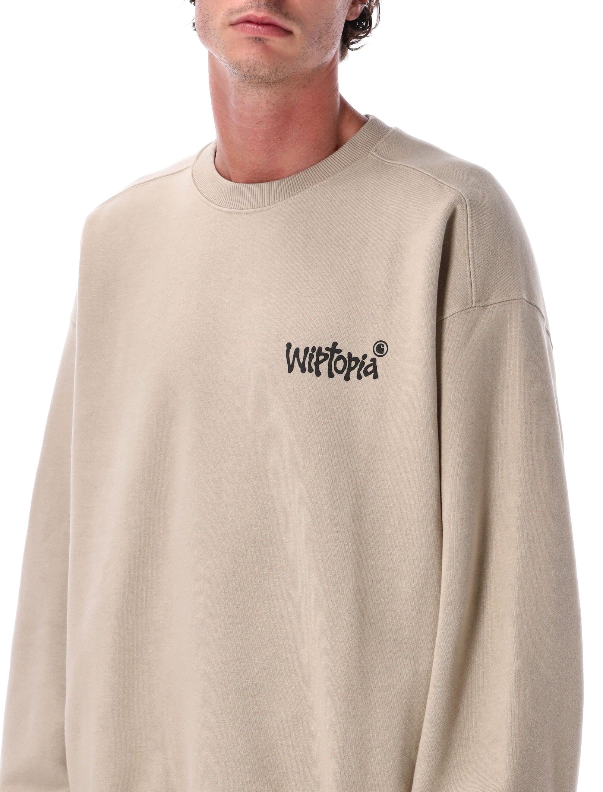 Black Wiptopia sweatshirt with Carhartt WIP graphic print Wall Cotton