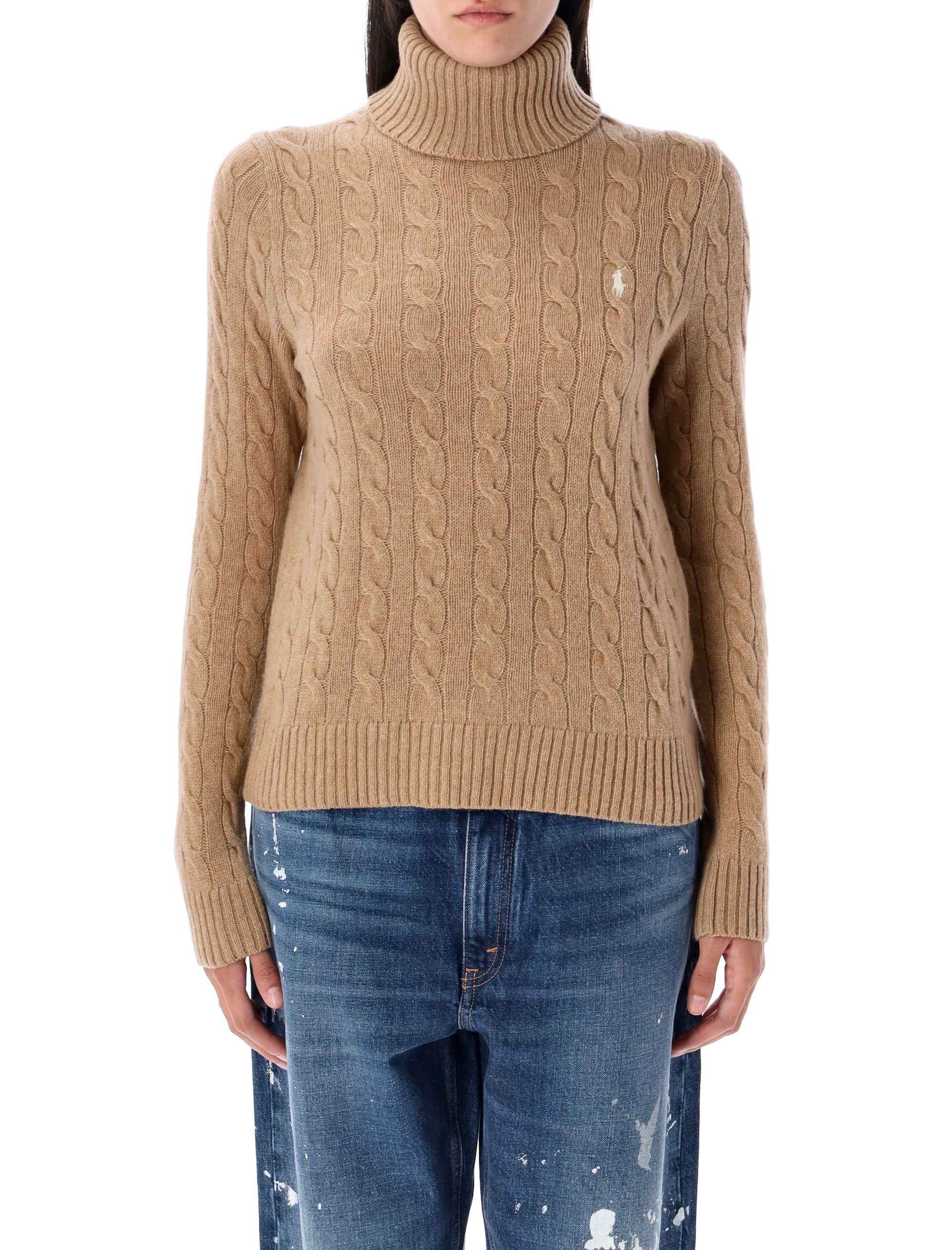 Polo Ralph Lauren wool and cashmere cable-knit turtleneck Collection Camel Sweater