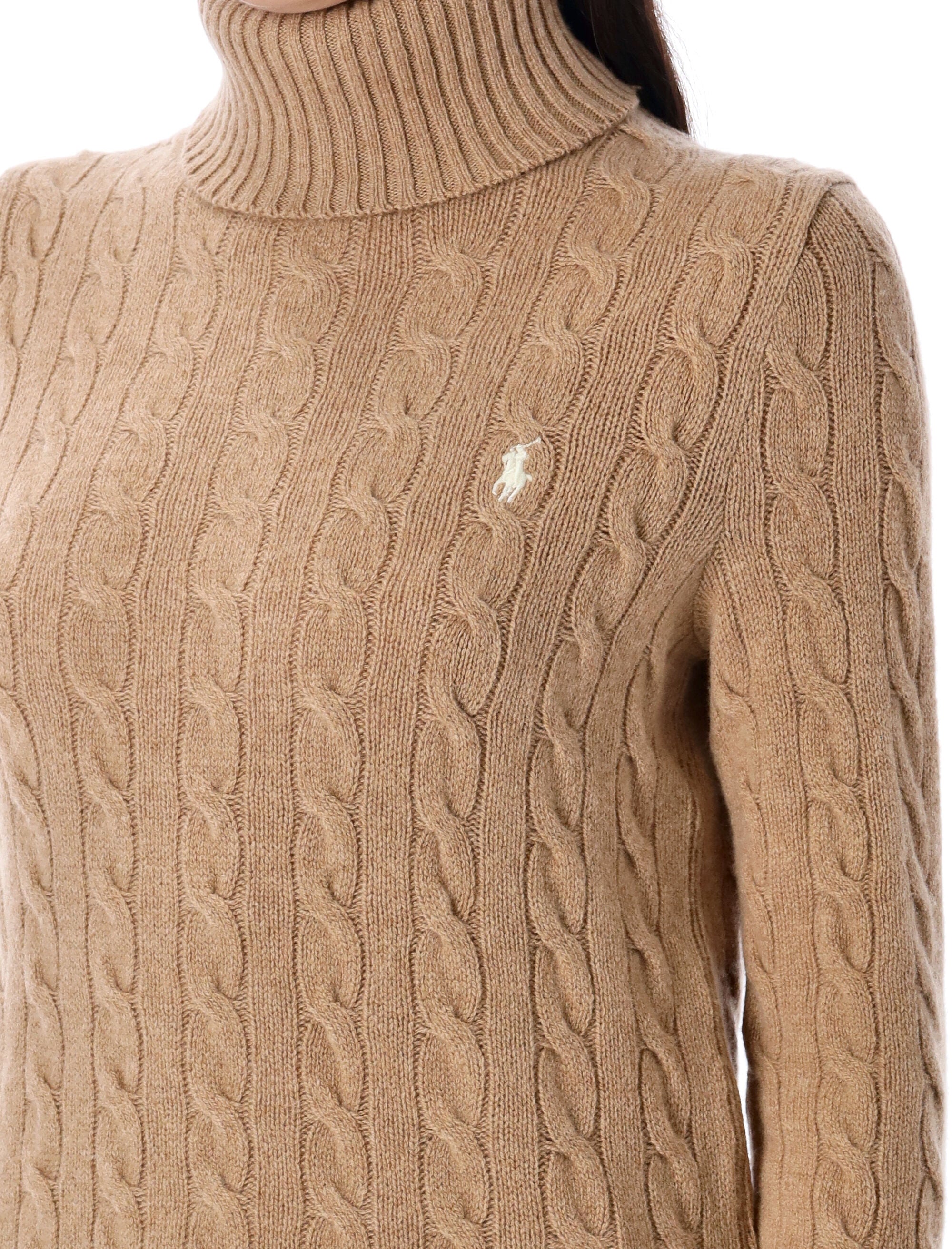 Polo Ralph Lauren wool and cashmere cable-knit turtleneck Collection Camel Sweater
