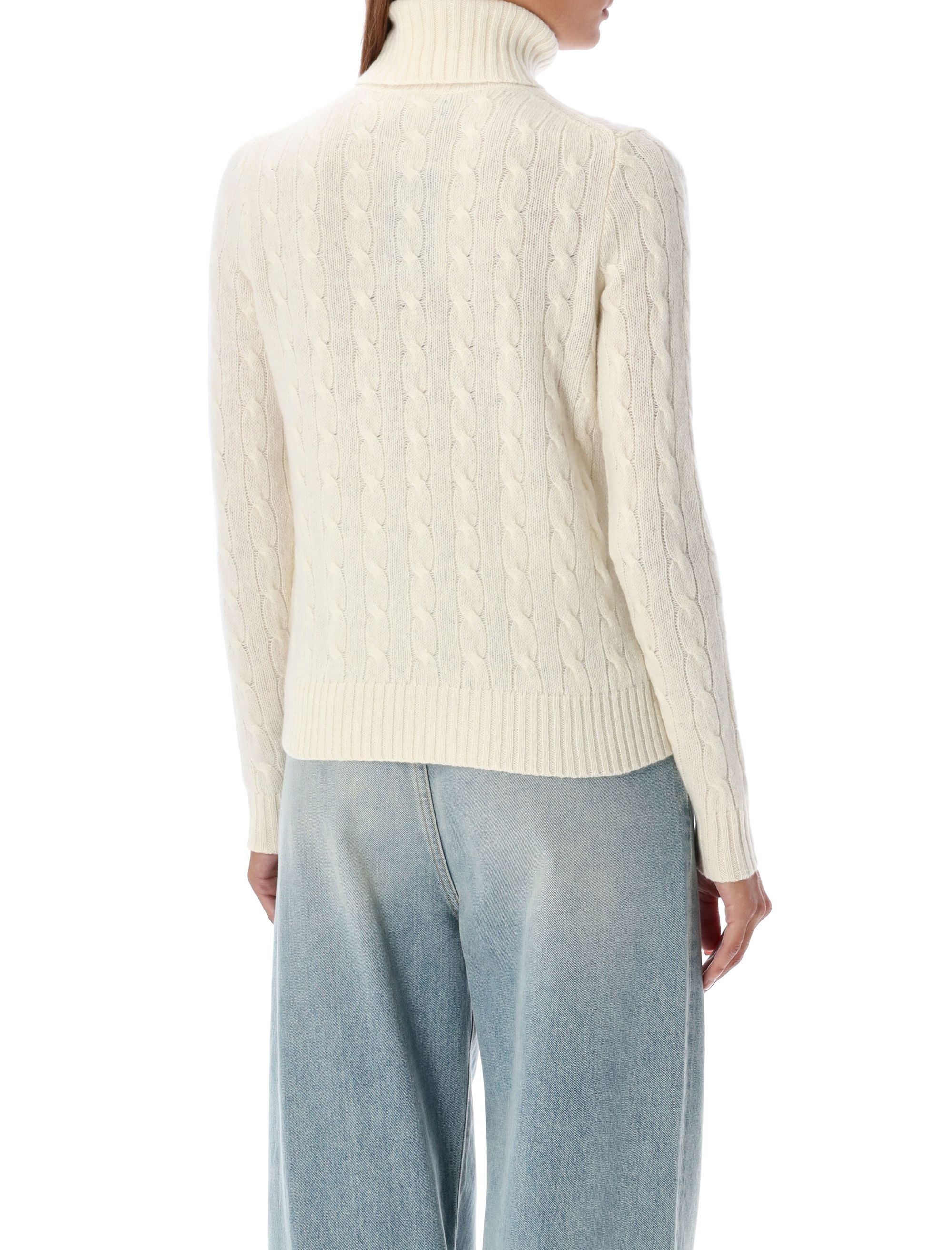 Polo Ralph Lauren wool and cashmere cable-knit turtleneck Authentic Cream Sweater