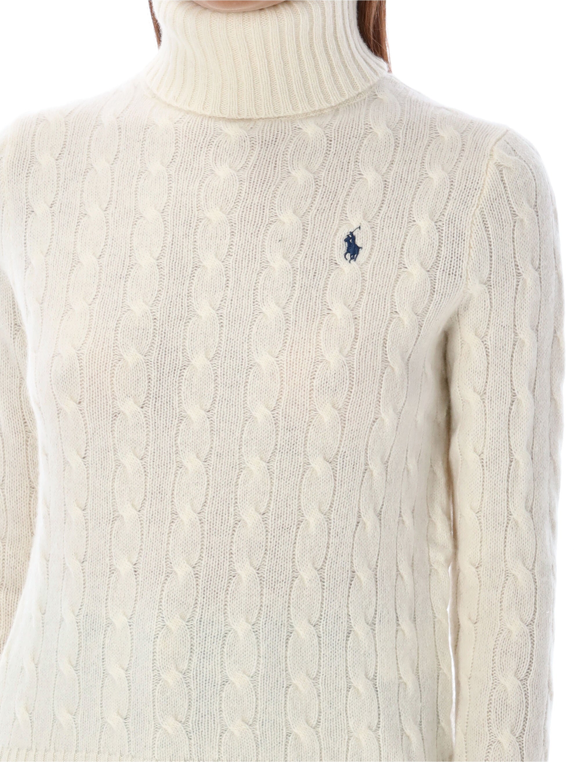 Polo Ralph Lauren wool and cashmere cable-knit turtleneck Authentic Cream Sweater