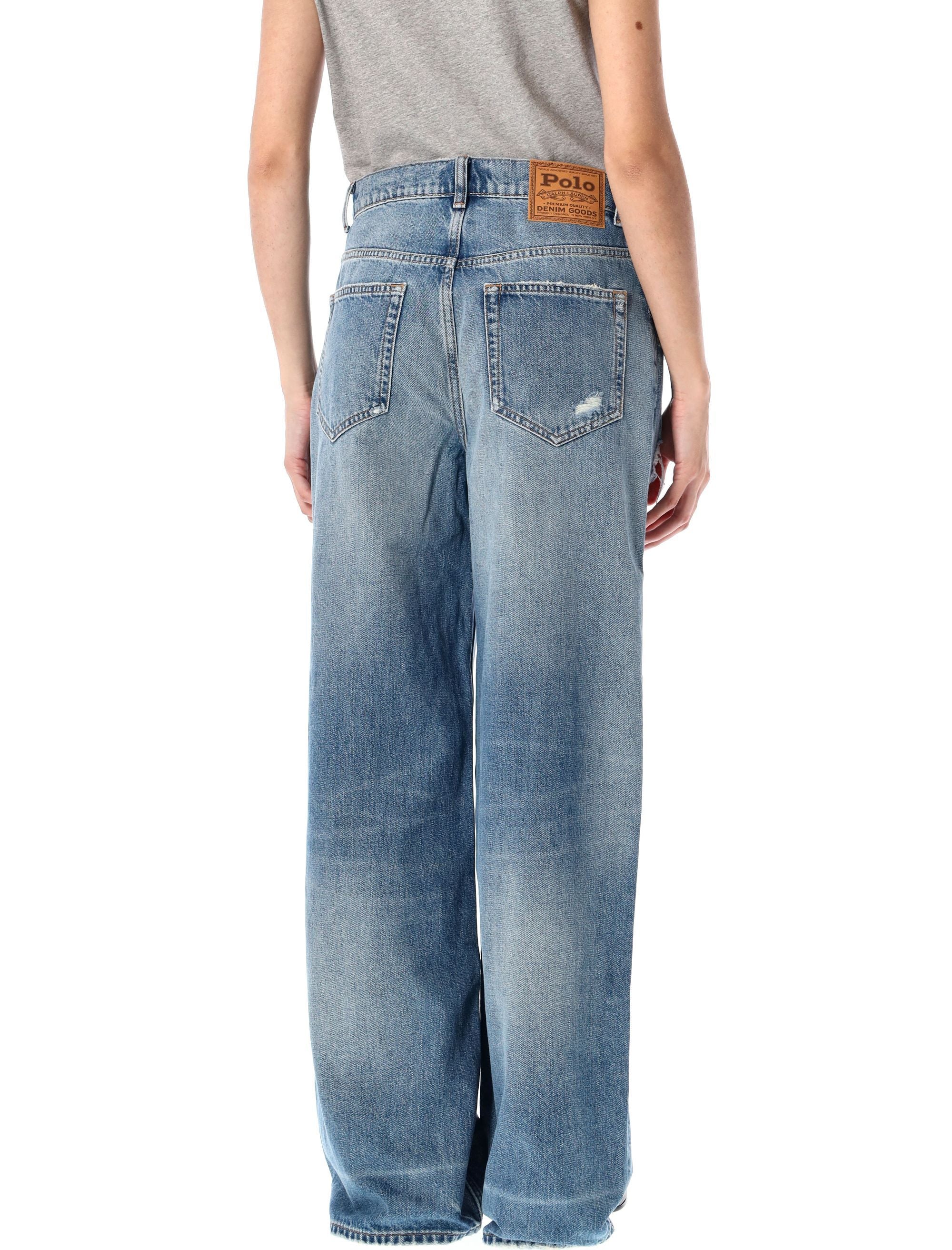 Broken denim jeans Matalia Blue Wash Cotton
