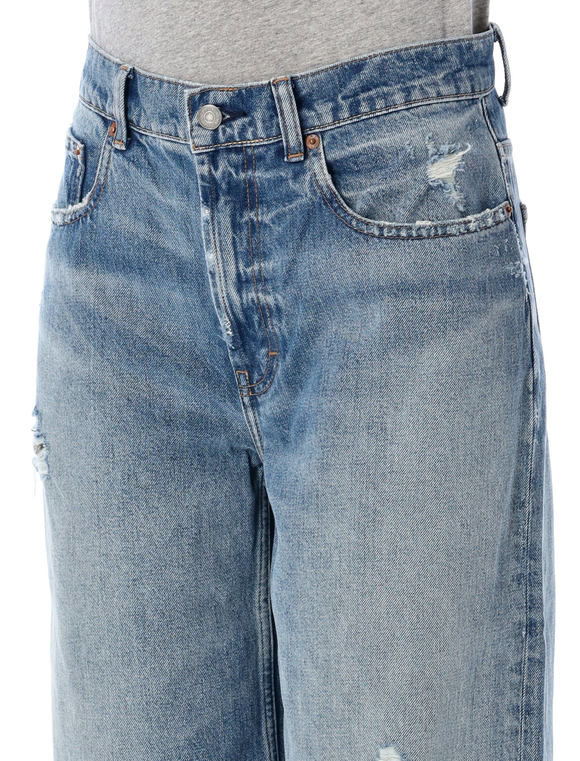 Broken denim jeans Matalia Blue Wash Cotton