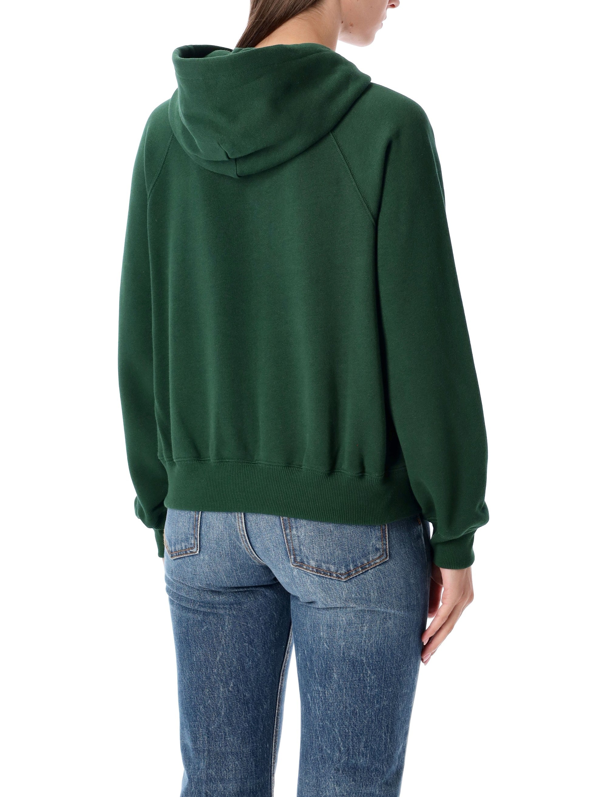 Polo Ralph Lauren hoodie with embroidered Pony logo North West Pine Green Cotton Sweatshirt