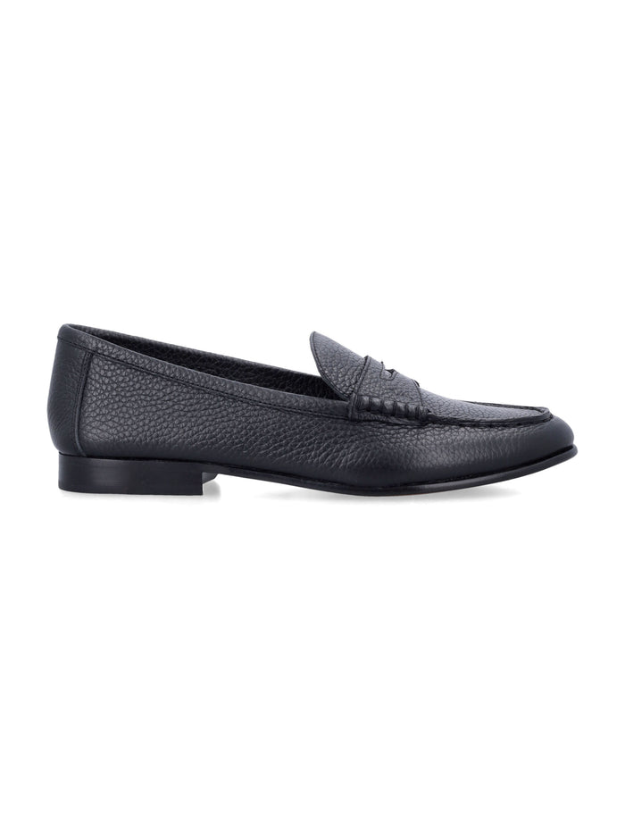 Pebbled leather Penny loafer Black Cow Loafers