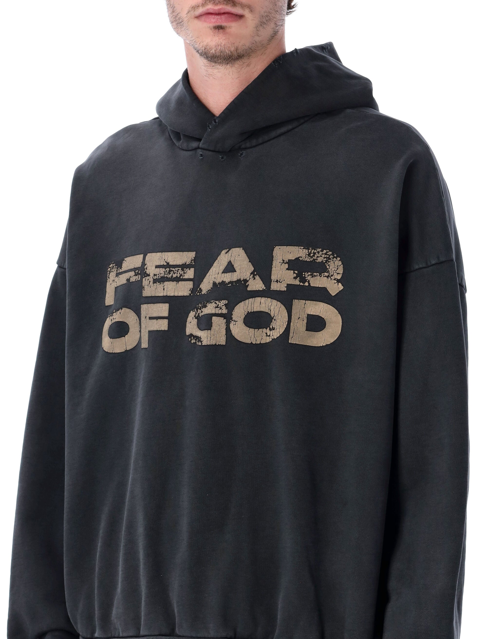 Fear of God black cotton hoodie Sweatshirt