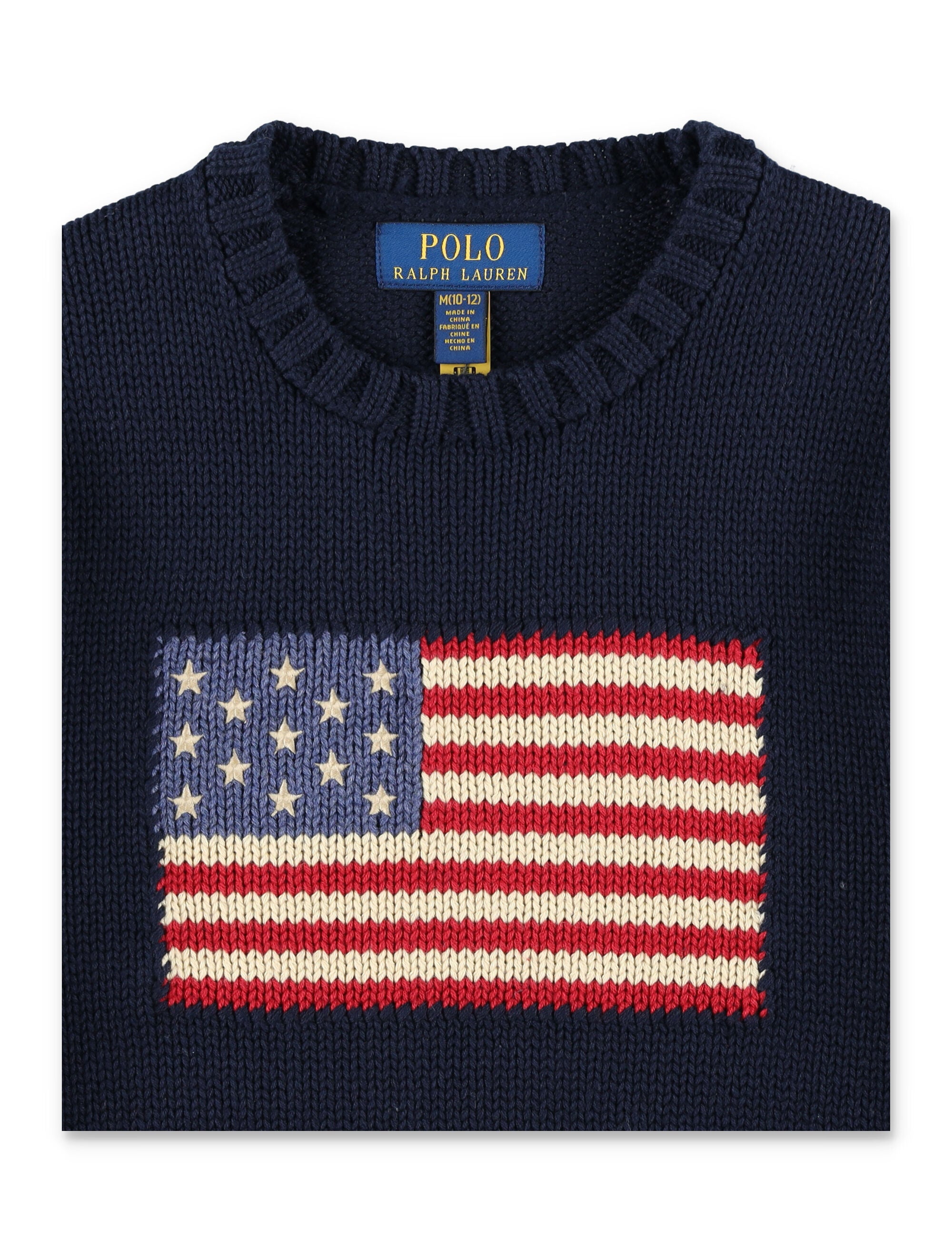 Kid - Flag knit Navy Cotton Sweater