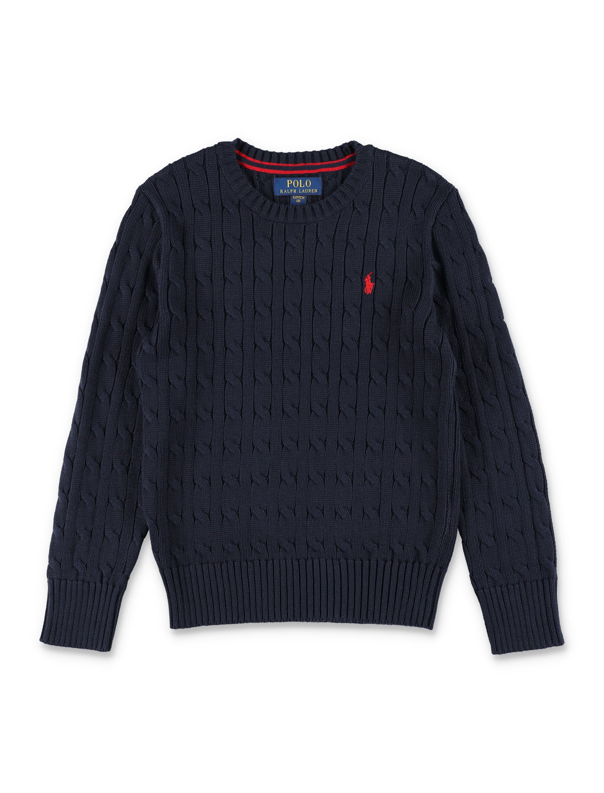Kid - Cable-knit cotton jumper Navy Sweater