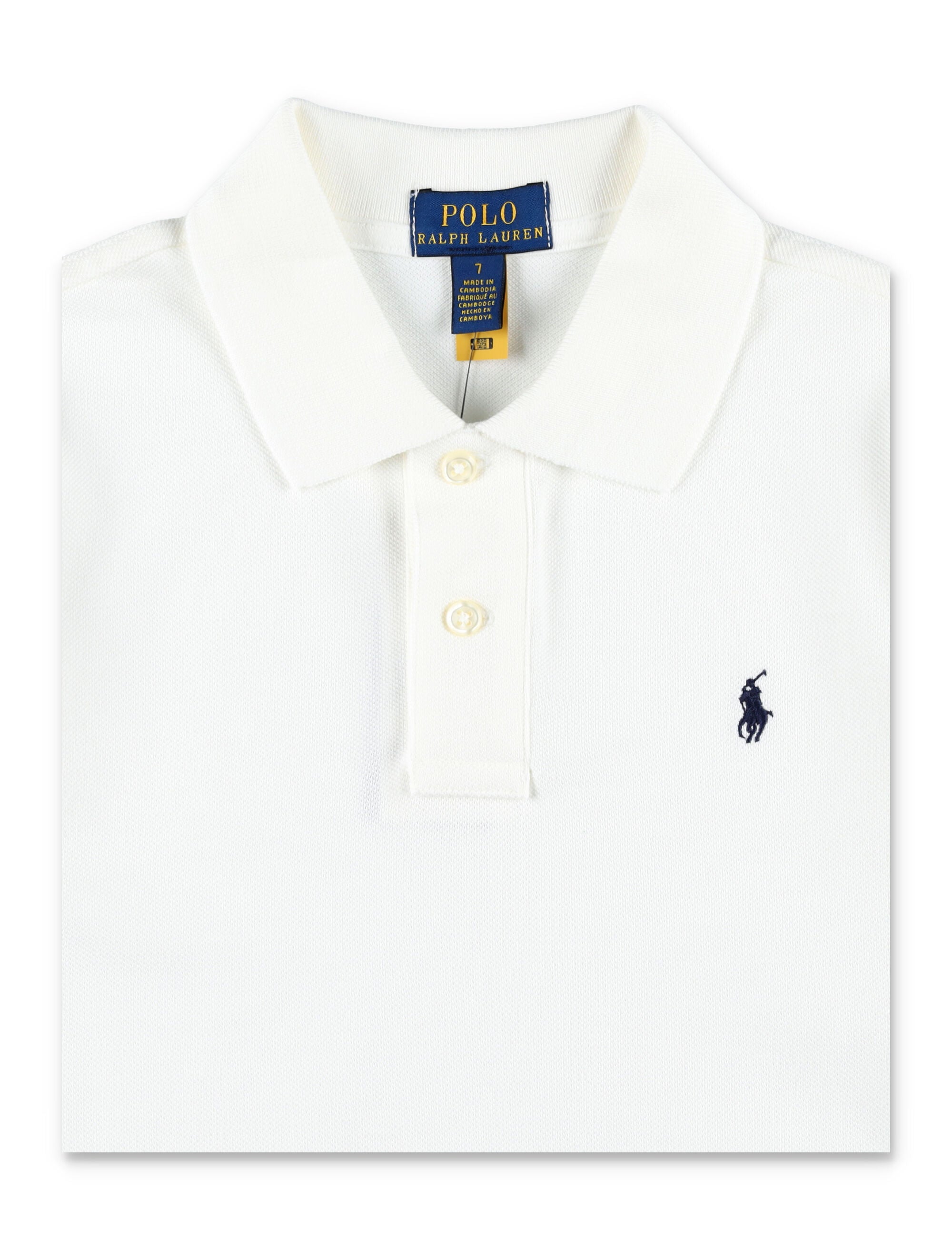 Kid - Long sleeves polo shirt White Cotton Tshirt