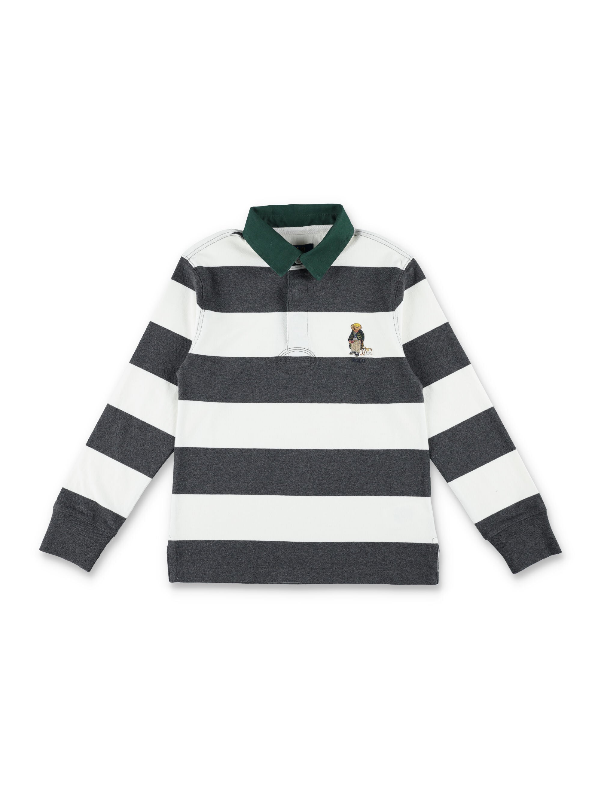 Kid - Polo Bear Rugby shirt White/black Cotton Tshirt
