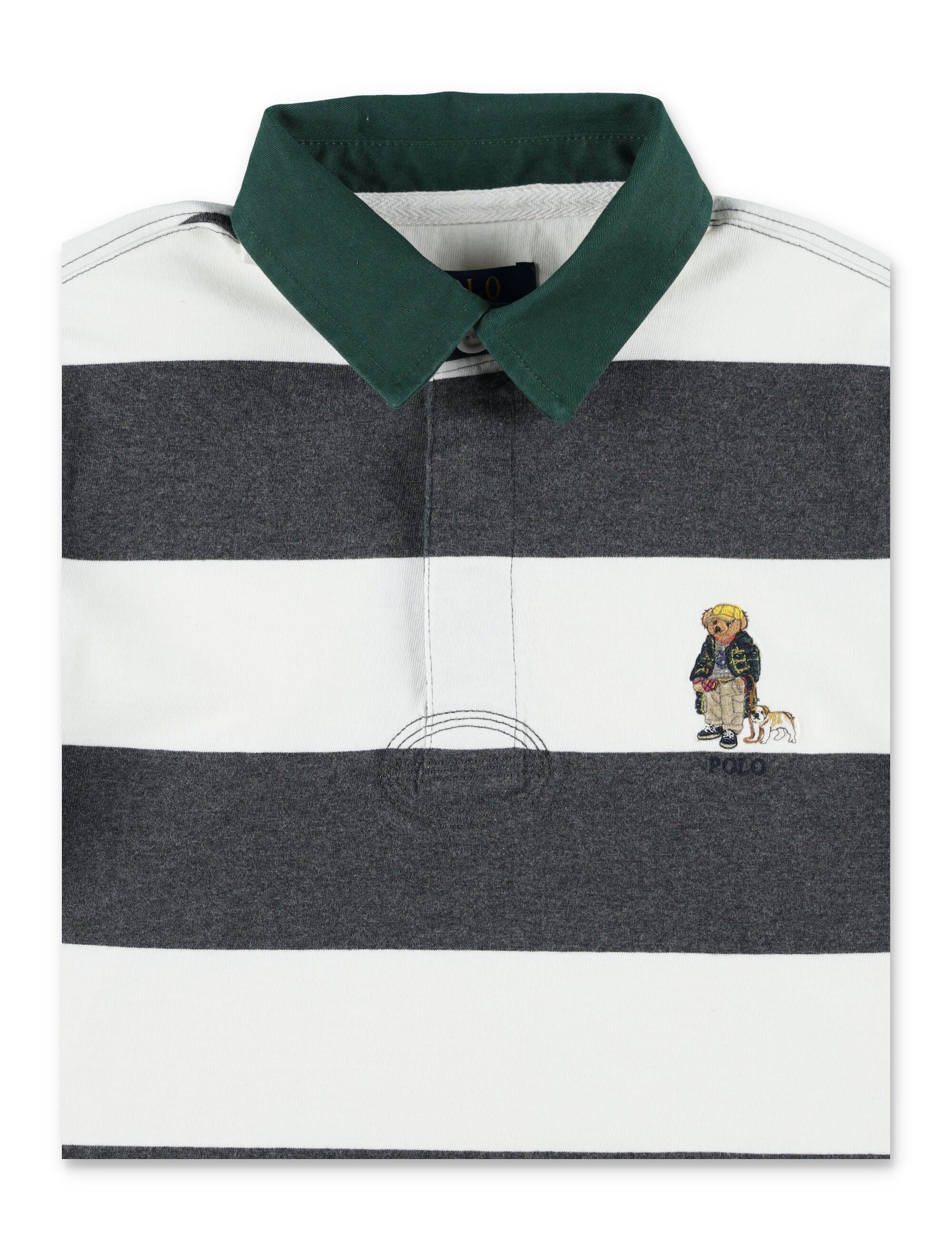 Kid - Polo Bear Rugby shirt White/black Cotton Tshirt