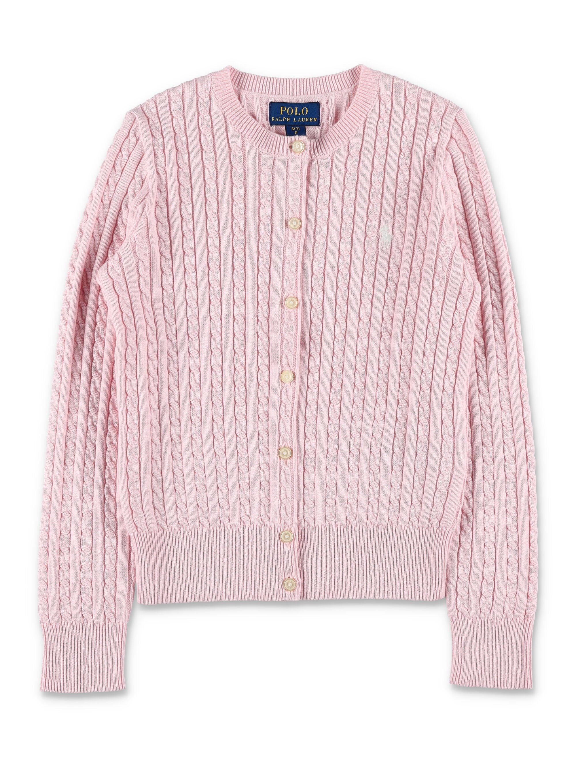Polo Ralph Lauren girls cotton mini-cable cardigan Pink