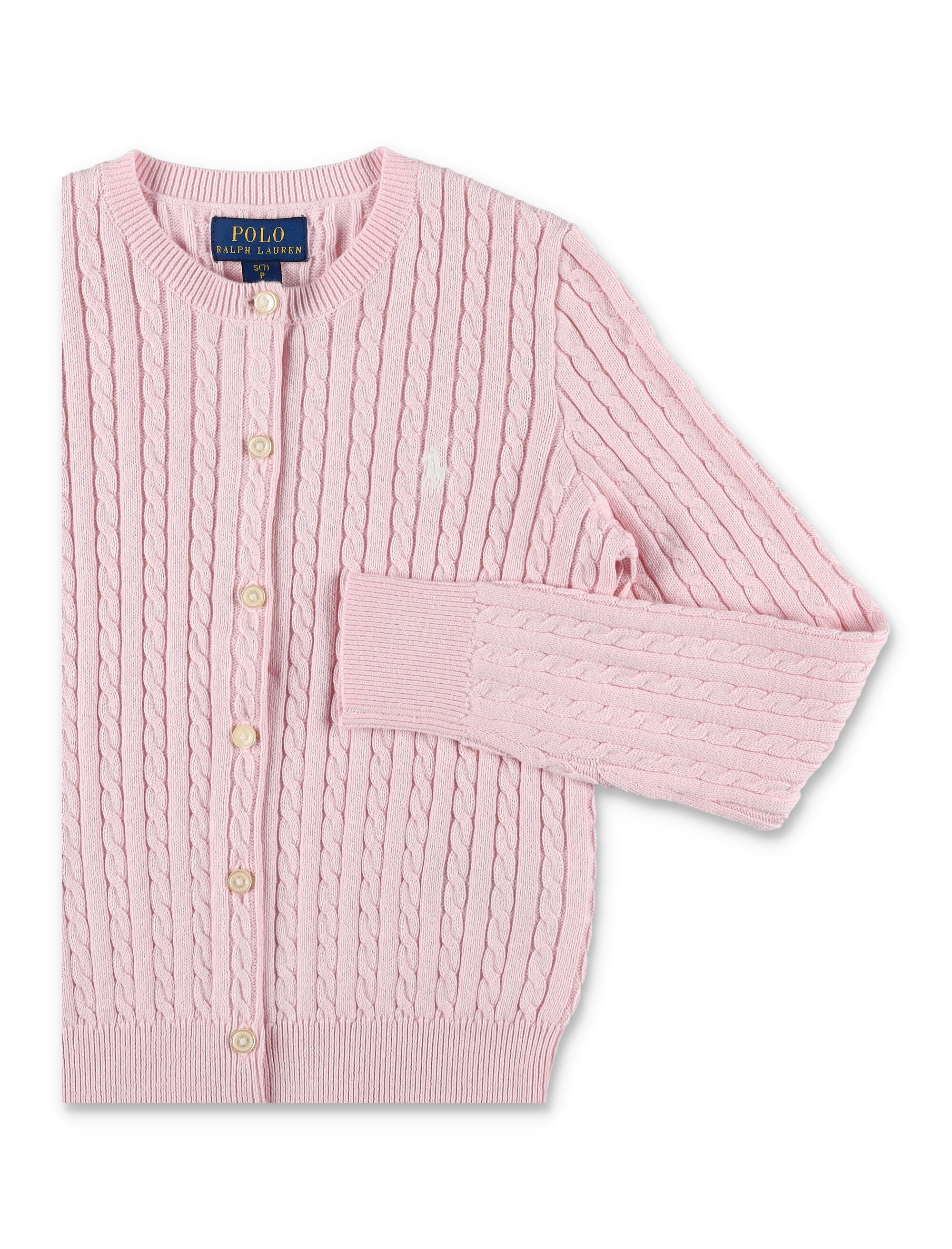 Polo Ralph Lauren girls cotton mini-cable cardigan Pink