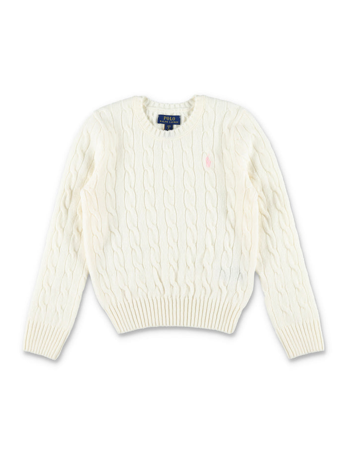 Kid - Cable-knit sweater White Wool