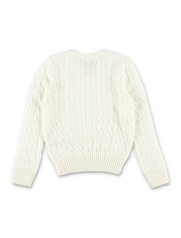 Kid - Cable-knit sweater White Wool