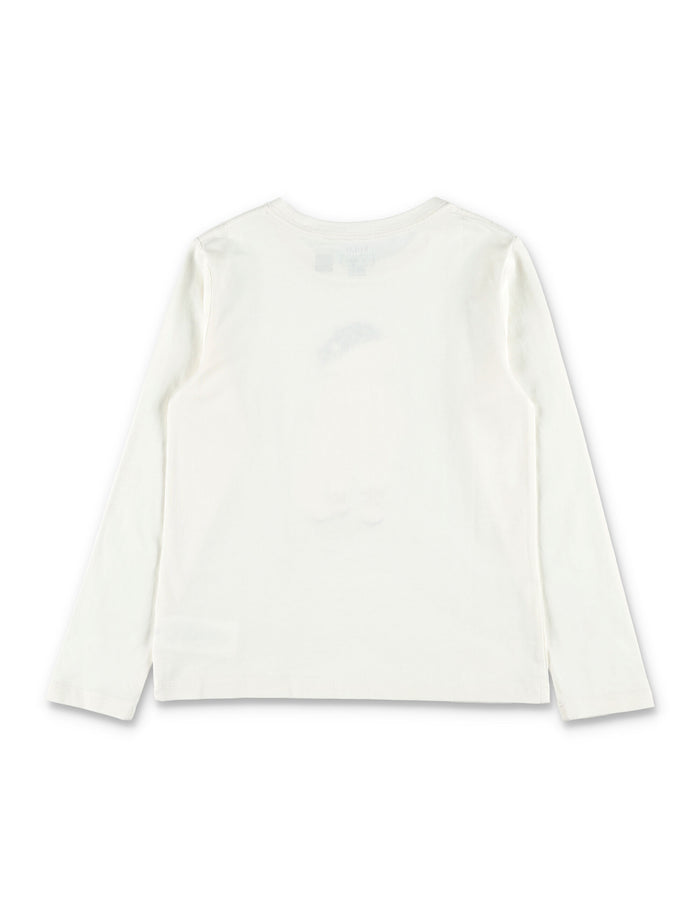 Kid - Polo Ralph Lauren Bear Long Tee White Cotton T-shirt