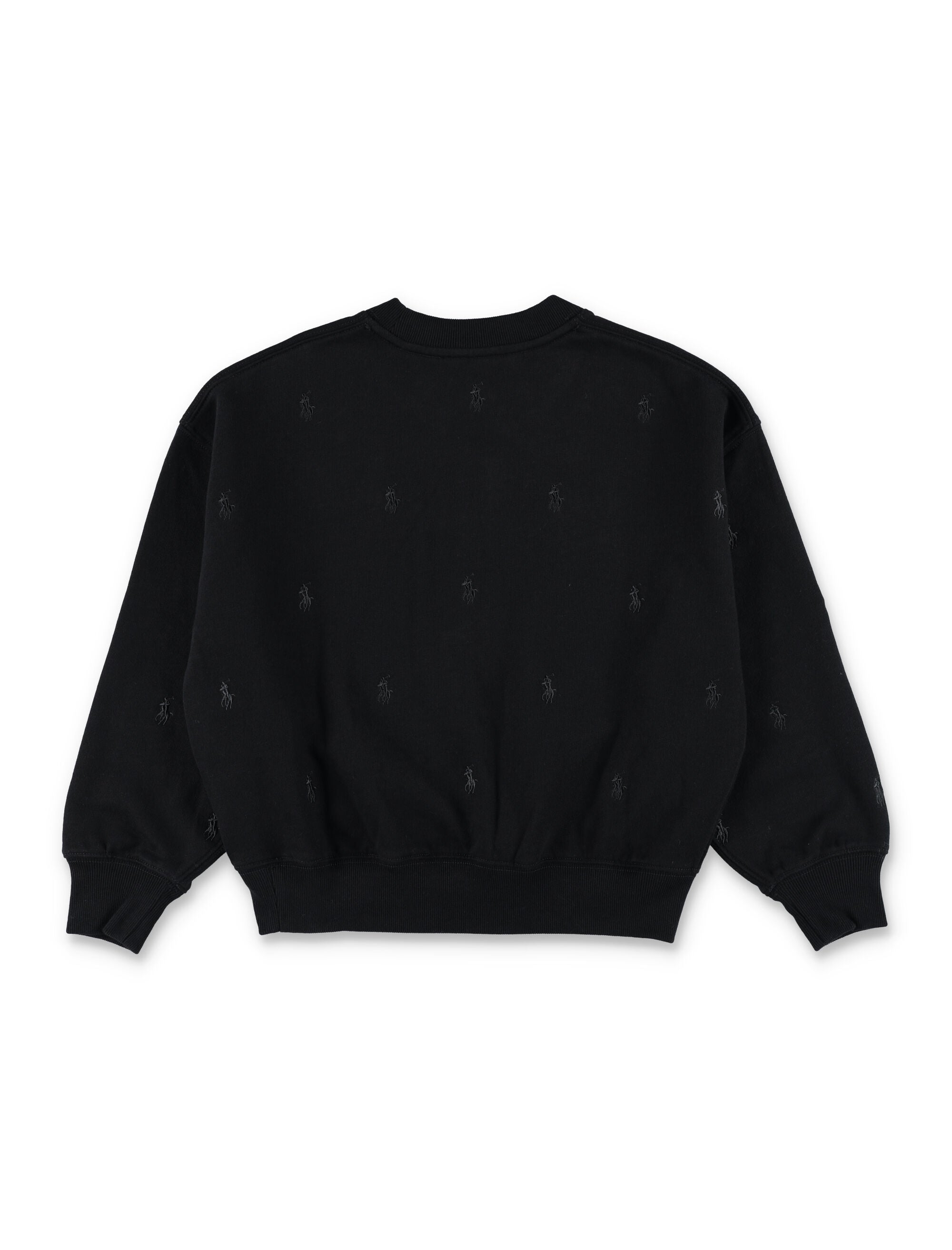 Polo Ralph Lauren Kids black sweatshirt with embroidered pony motif Cotton