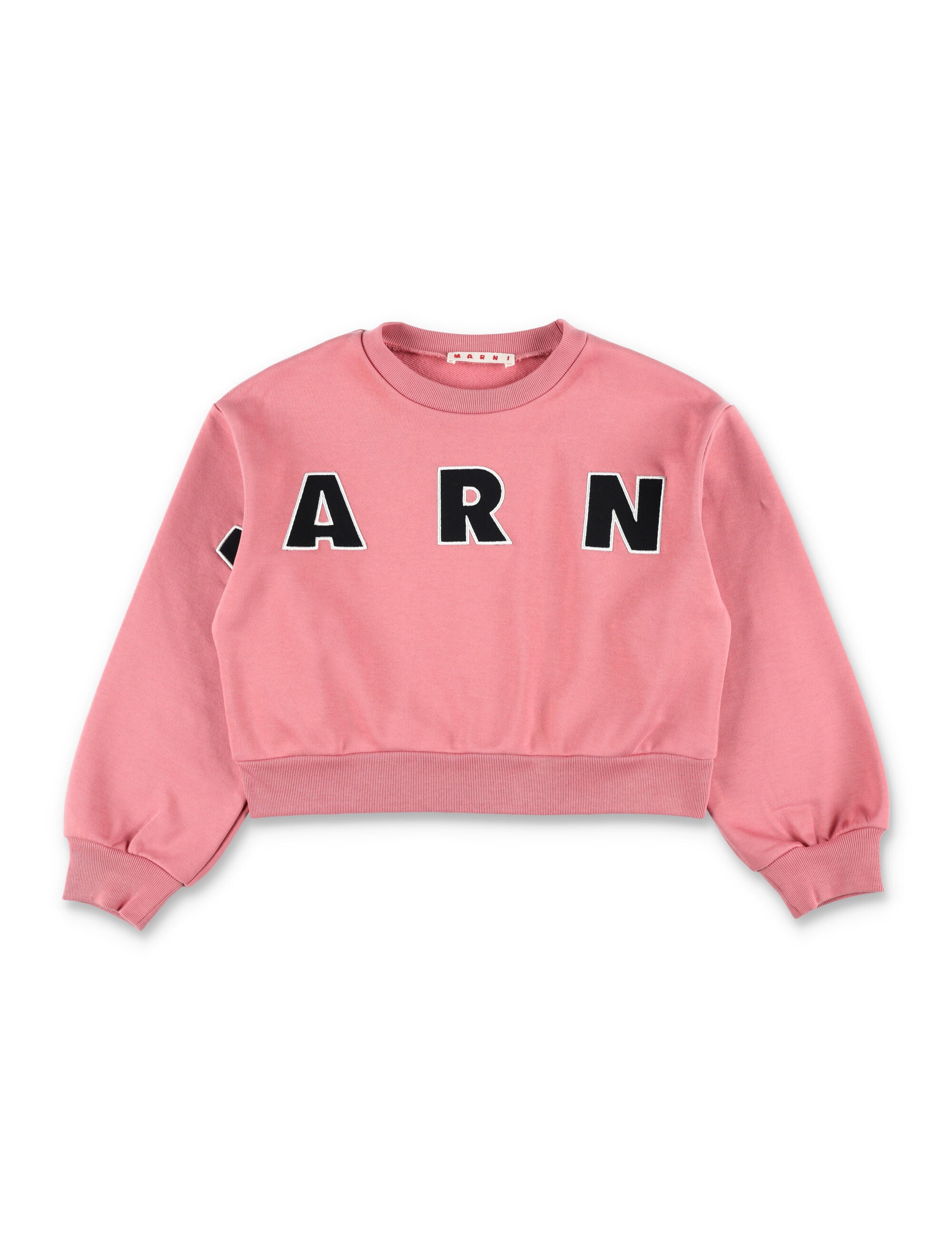 Pink sweatshirt with logo Marni Kids Tulipano Cotton
