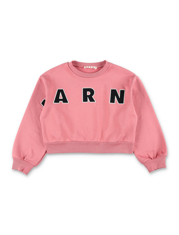 Pink sweatshirt with logo Marni Kids Tulipano Cotton