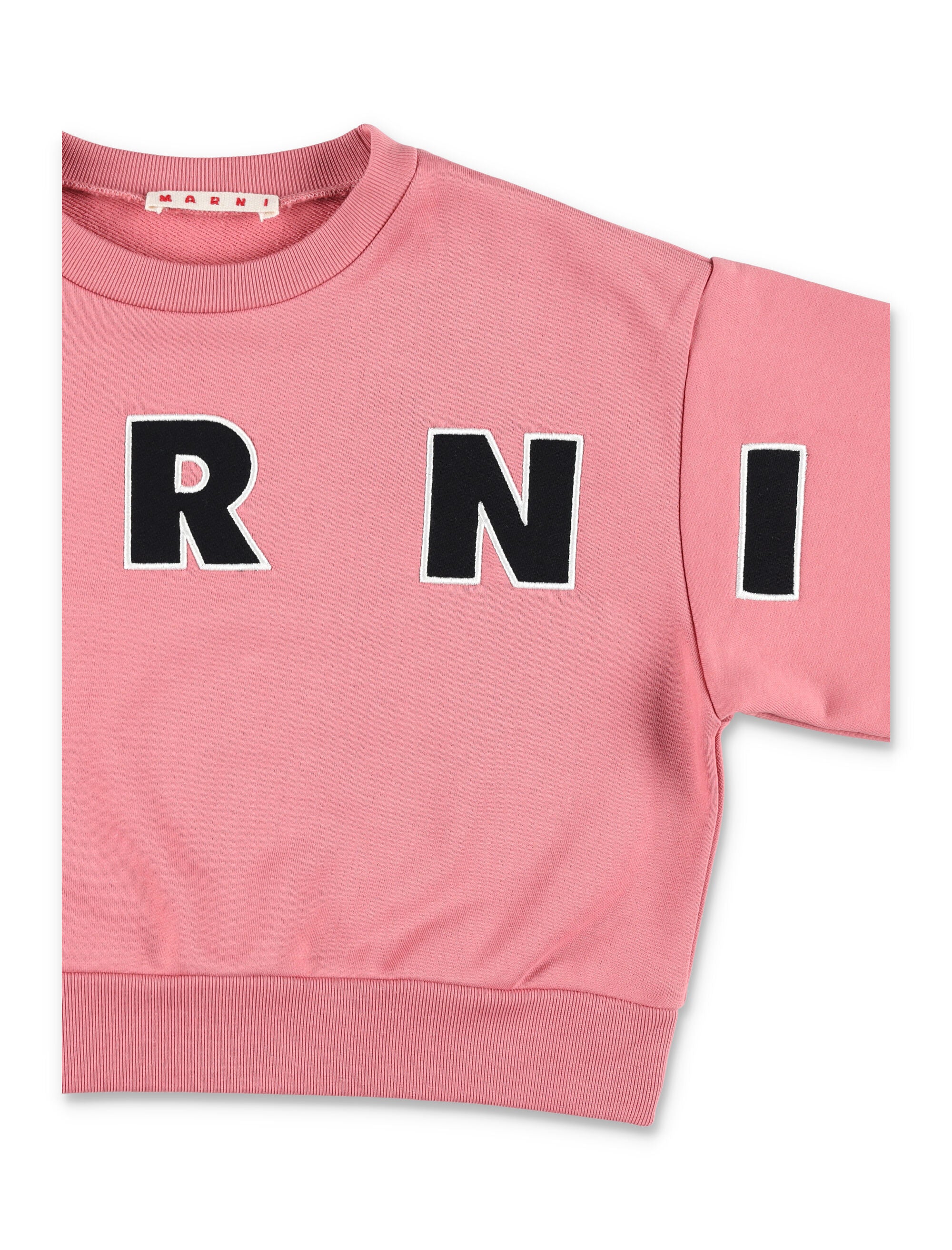 Pink sweatshirt with logo Marni Kids Tulipano Cotton
