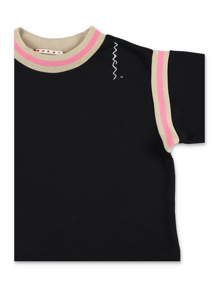 Black sweatshirt with striped details Marni Kids Cotton