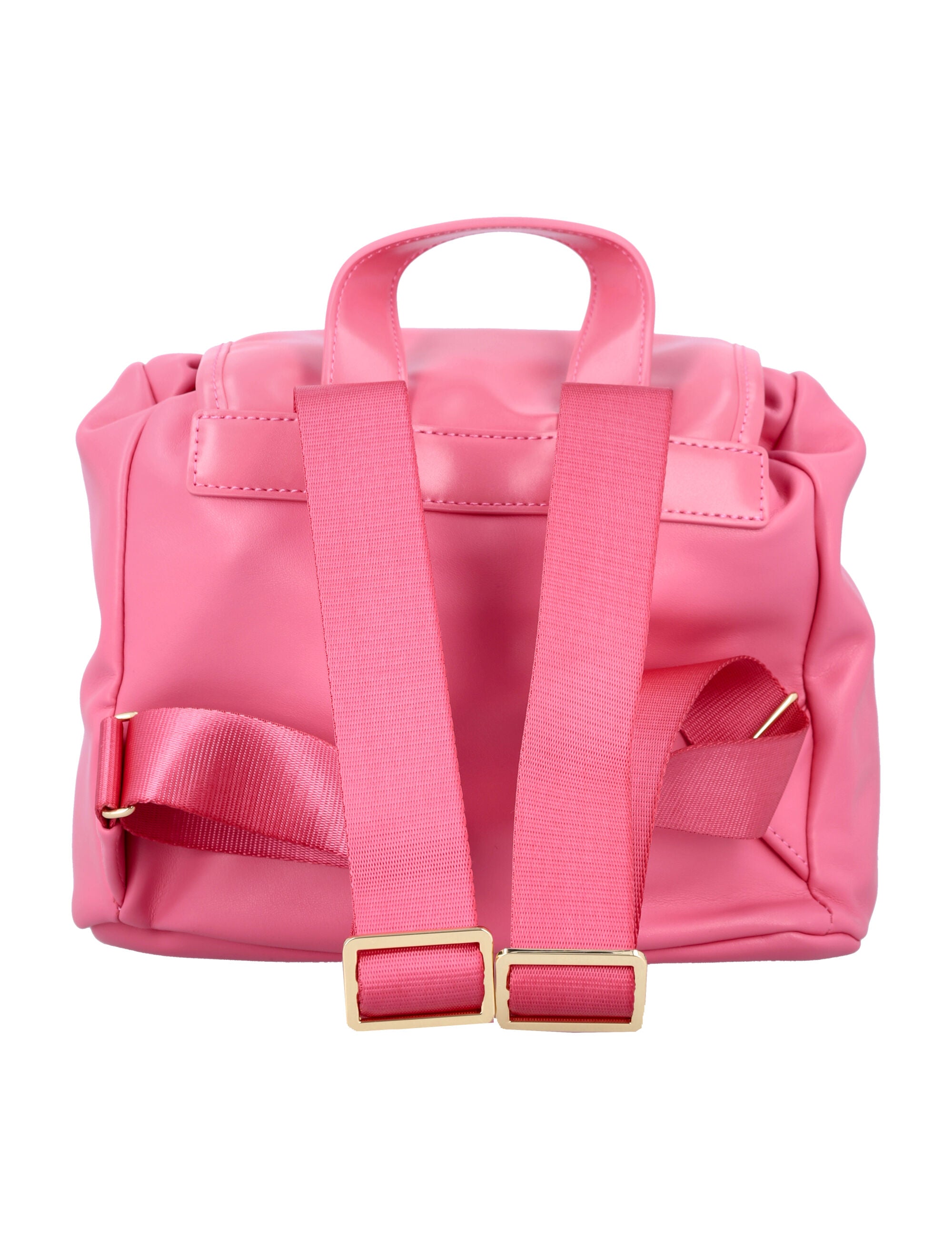 Kid - Eco leather pink backpack Polyester
