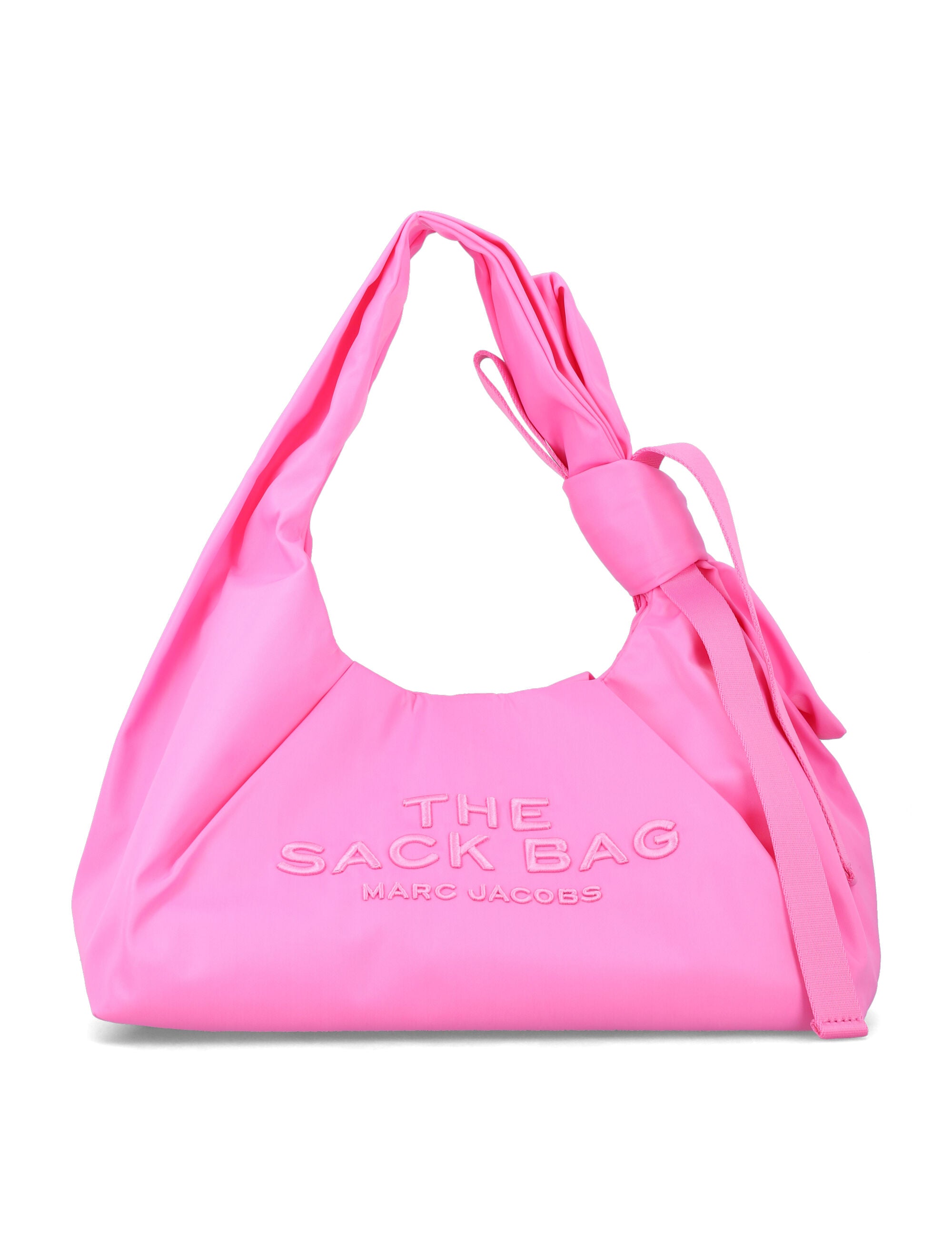 Marc Jacobs The Bow Nylon Large Sack Bag Pink Shoulder