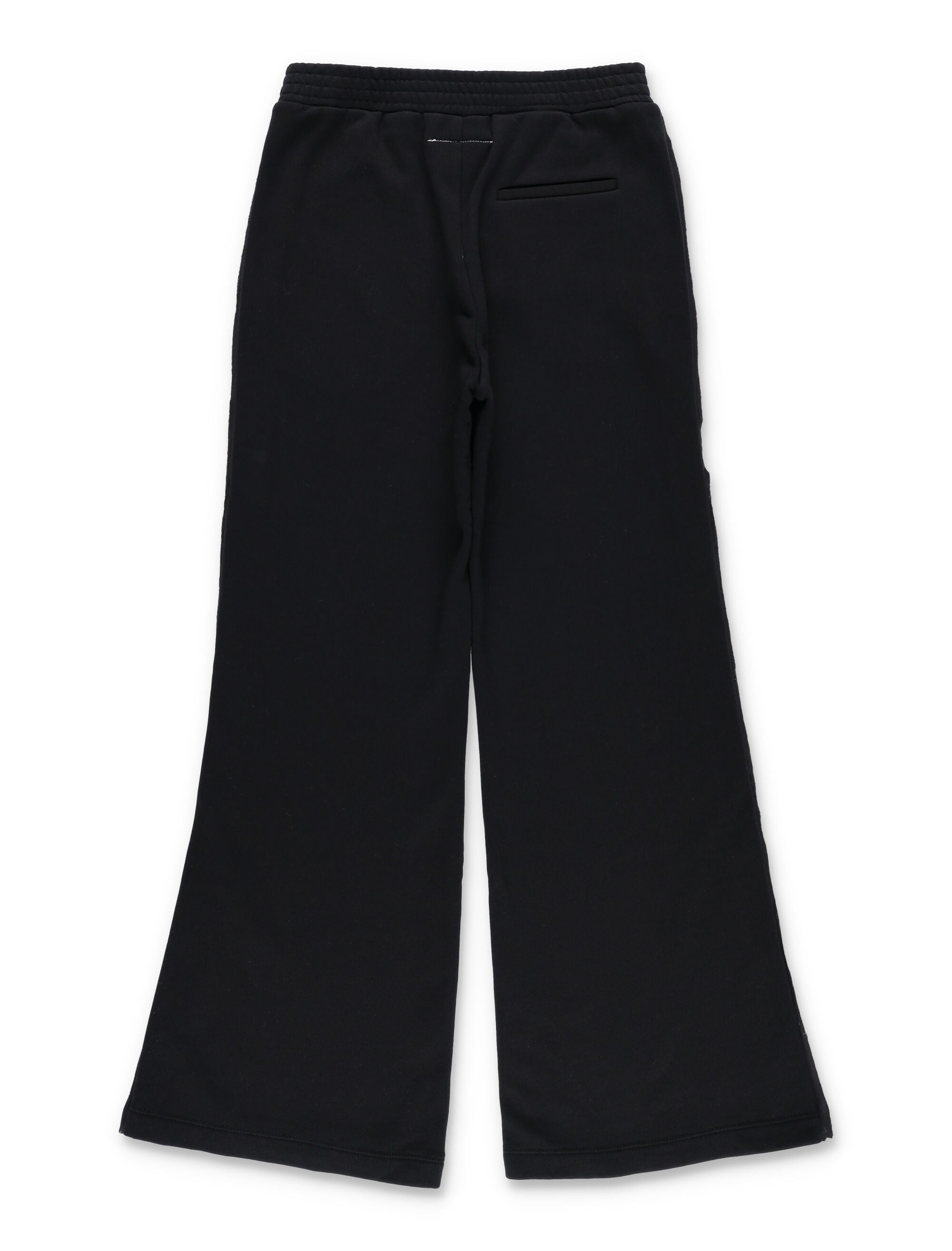 MM6 Maison Margiela Kids black jogger trousers with side bands Cotton Pant