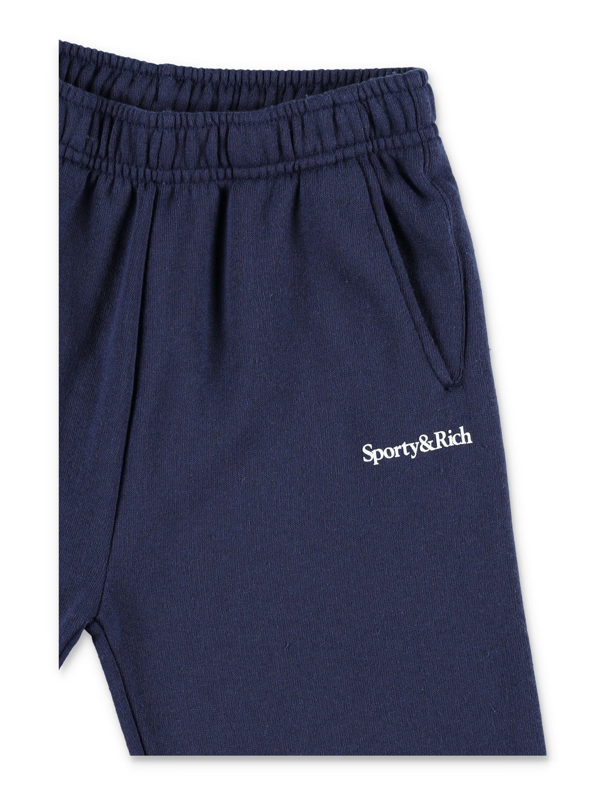 Sporty & Rich Kids navy logo jogging pants Dark Cotton